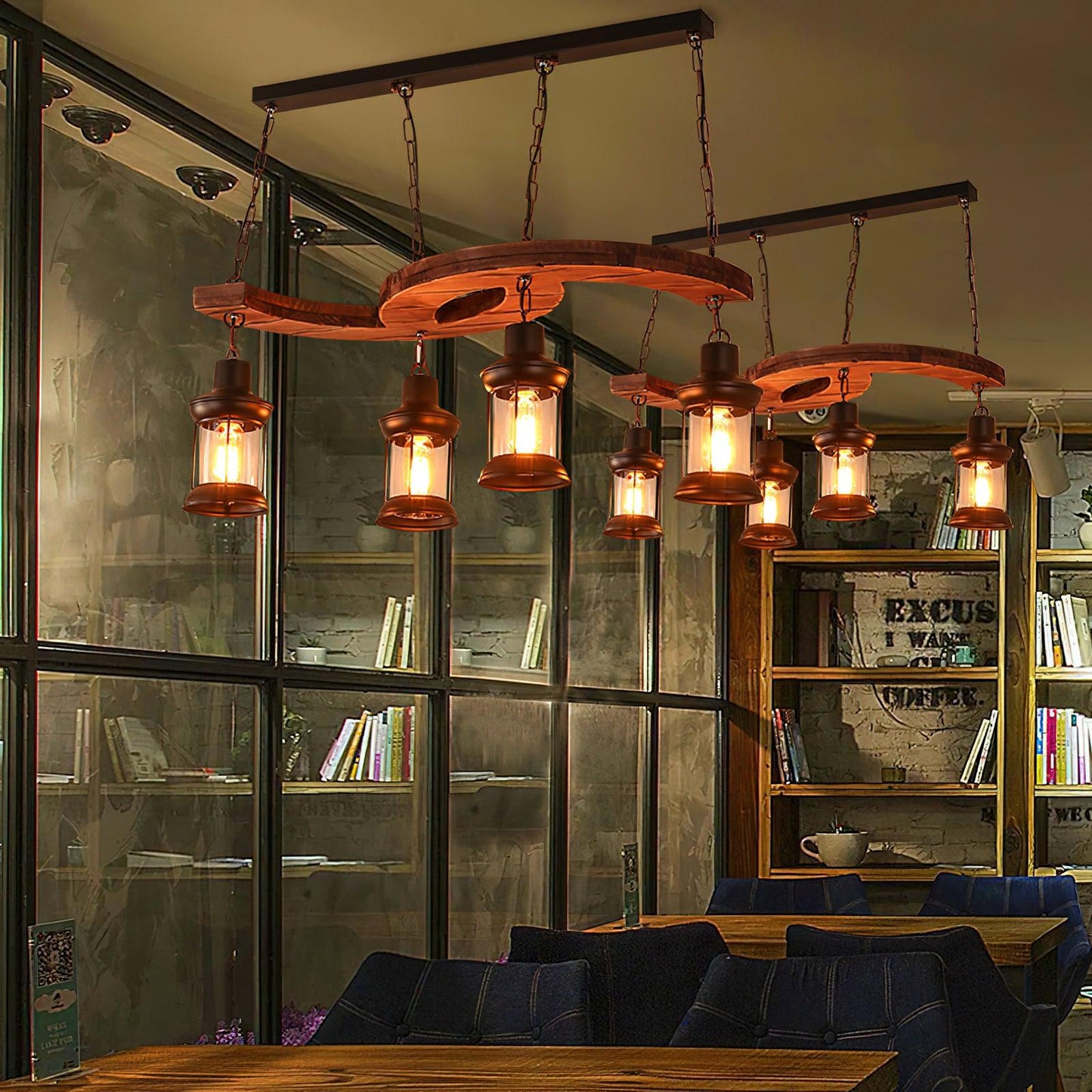 Retro Boat Wood Chandelier - YIOSI