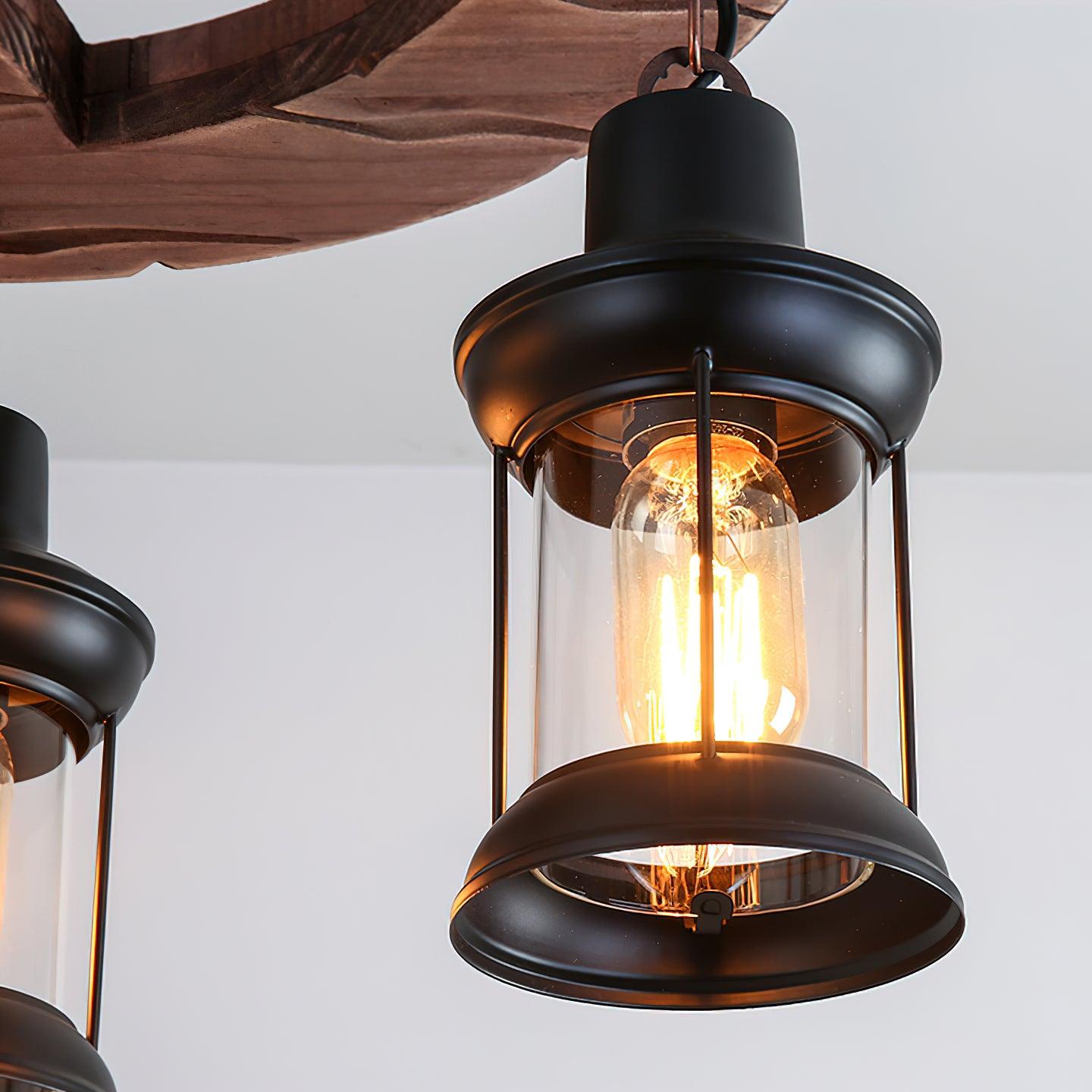 Retro Boat Wood Chandelier - YIOSI