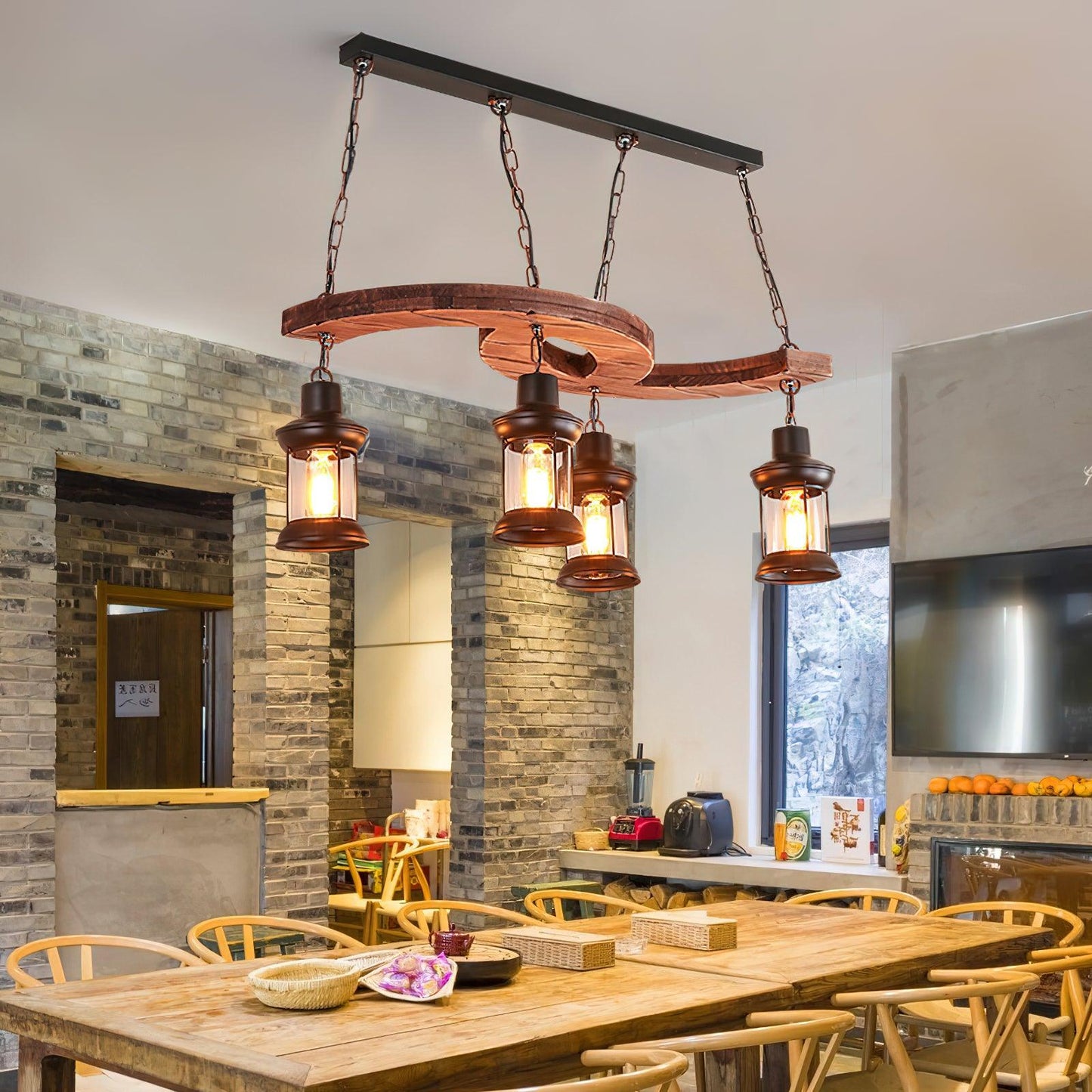Retro Boat Wood Chandelier - YIOSI