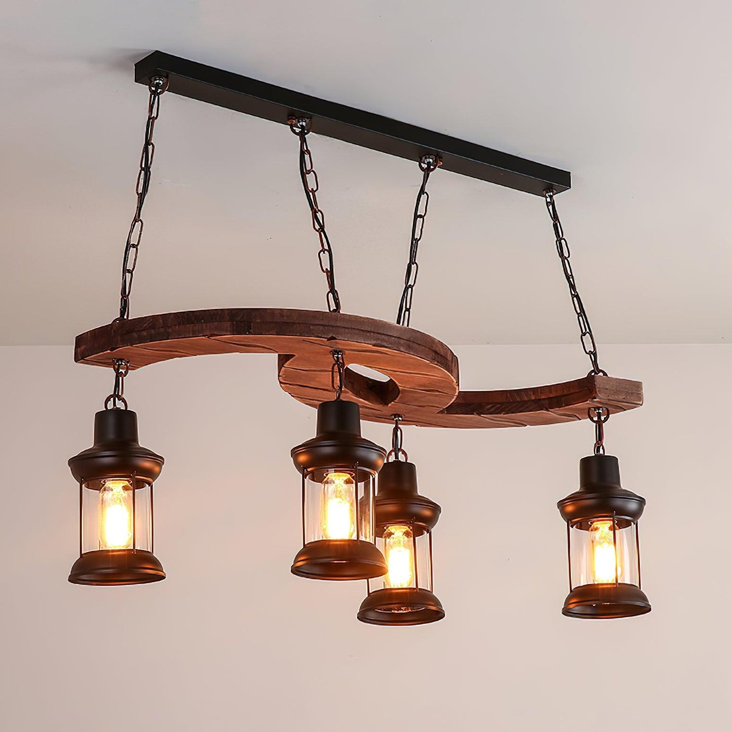 Retro Boat Wood Chandelier - YIOSI