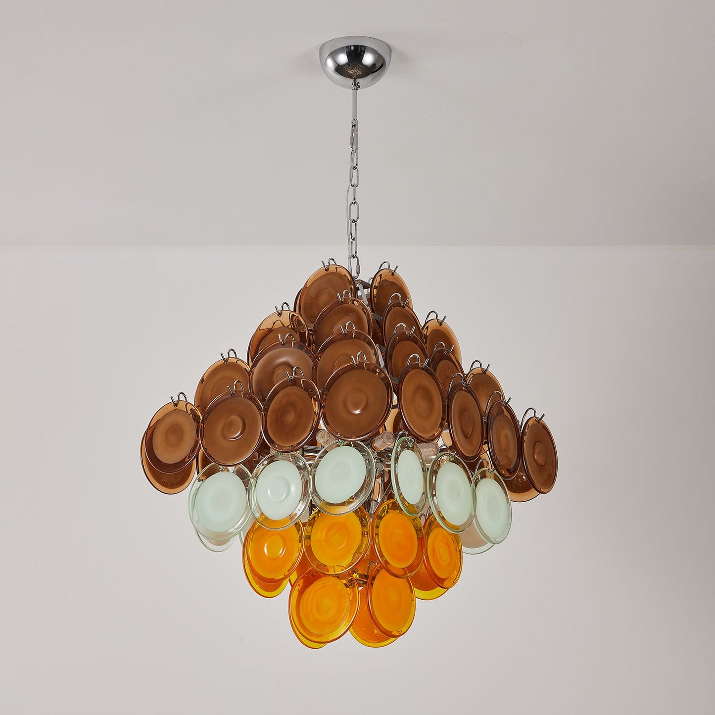 Retro Glass Disc Chandelier - YIOSI