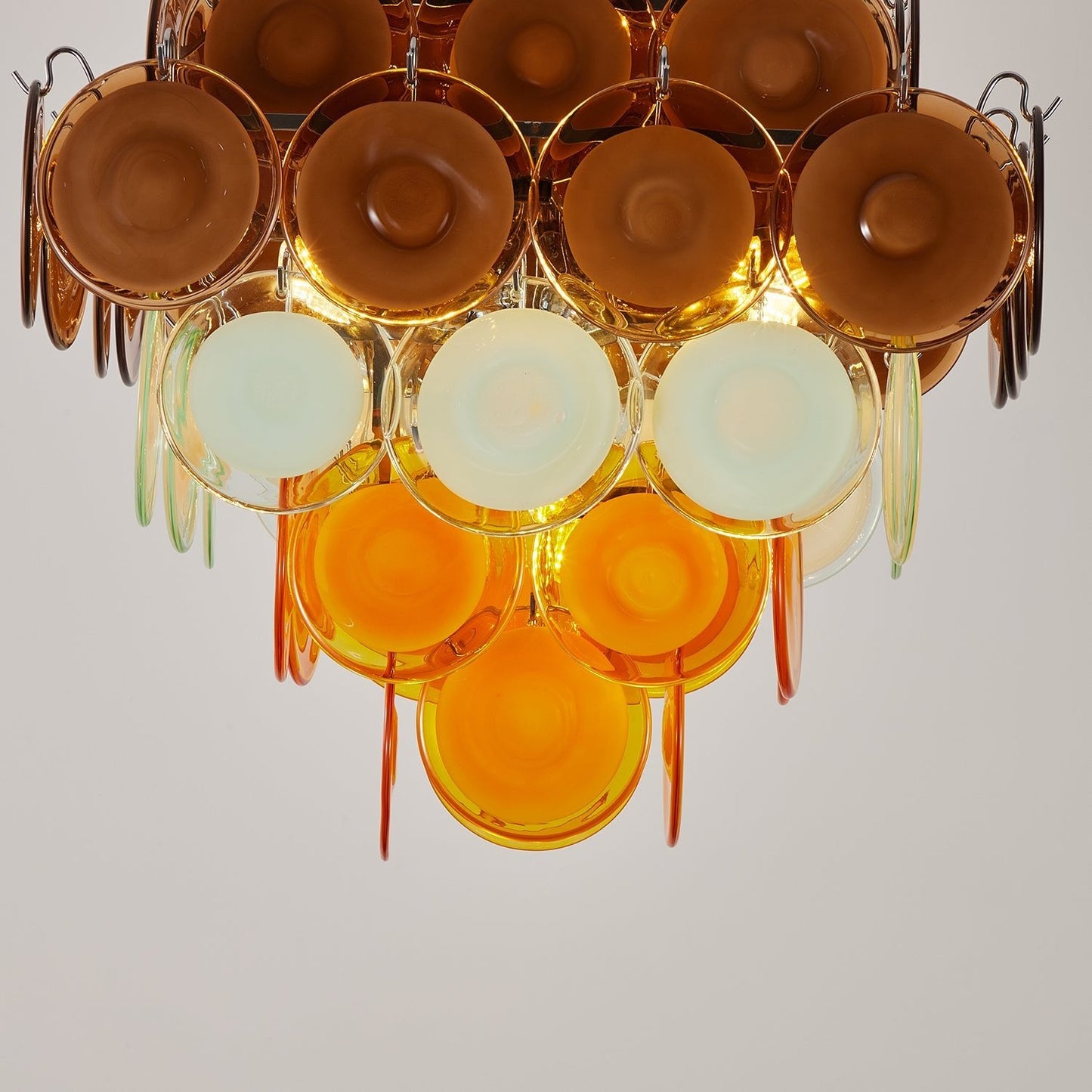 Retro Glass Disc Chandelier - YIOSI