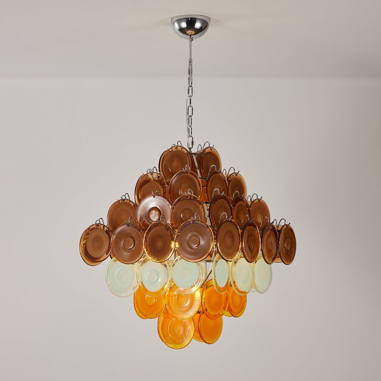 Retro Glass Disc Chandelier - YIOSI