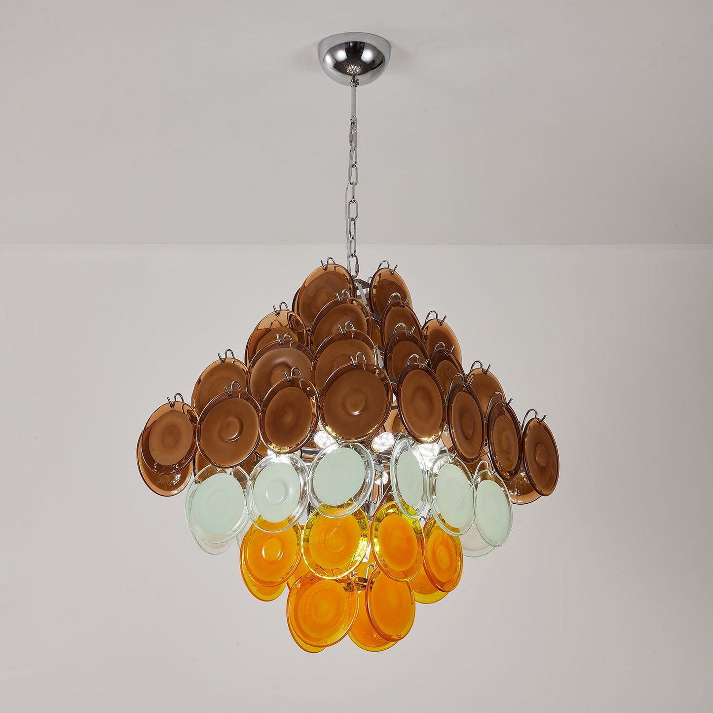 Retro Glass Disc Chandelier - YIOSI