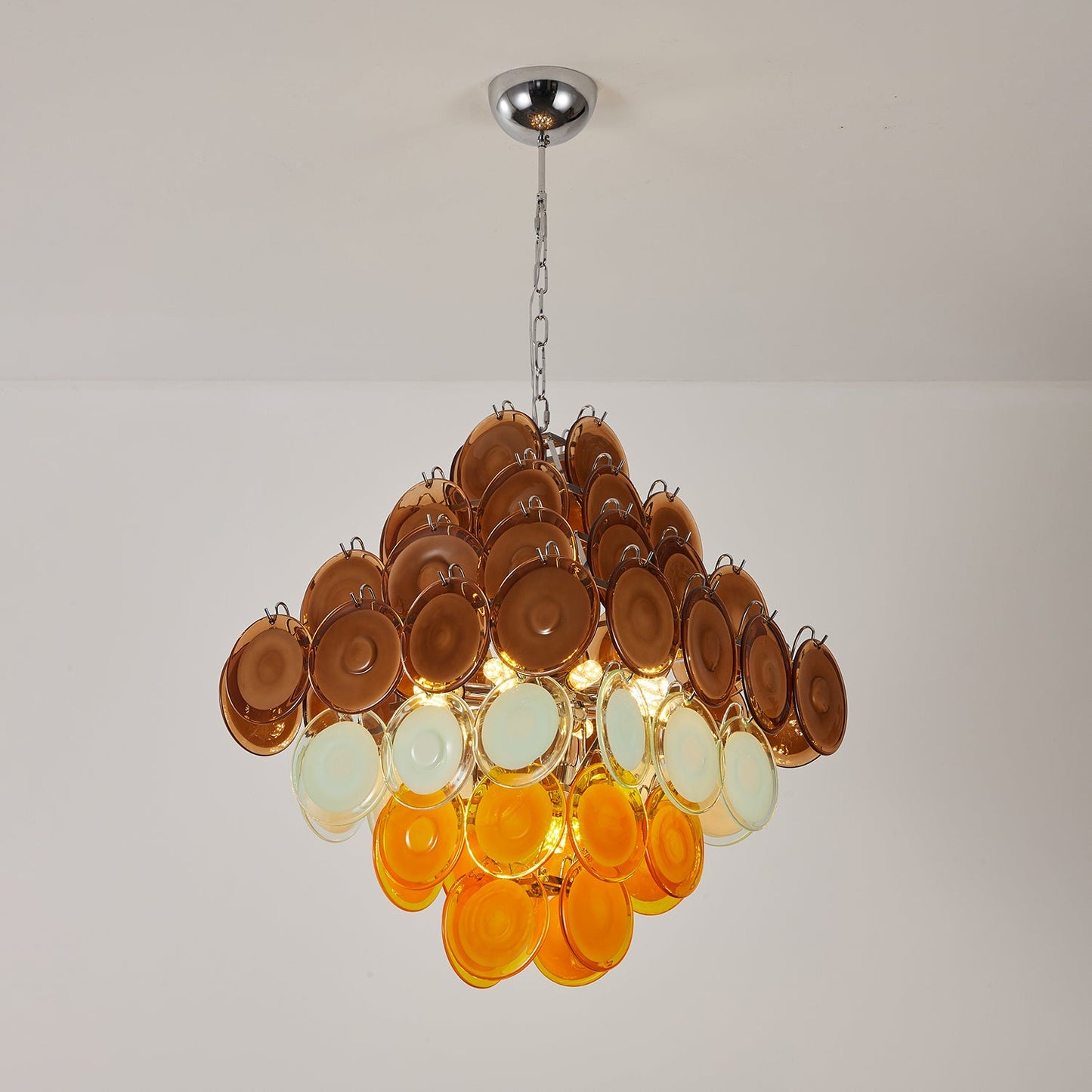 Retro Glass Disc Chandelier - YIOSI