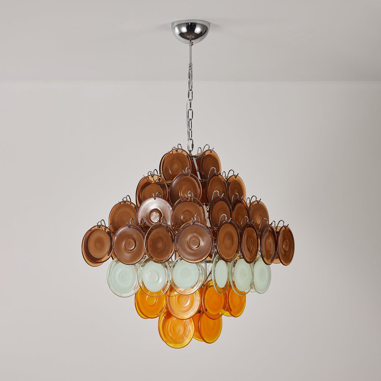Retro Glass Disc Chandelier - YIOSI