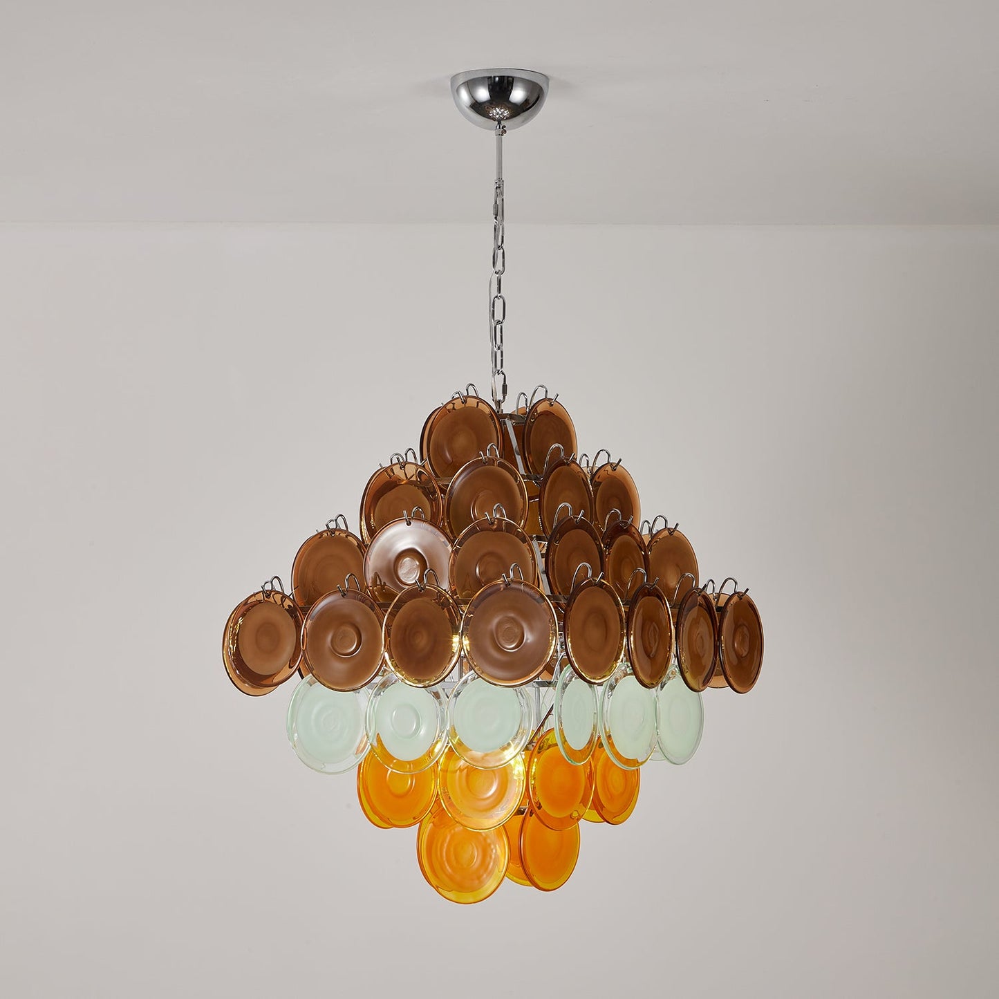 Retro Glass Disc Chandelier - YIOSI