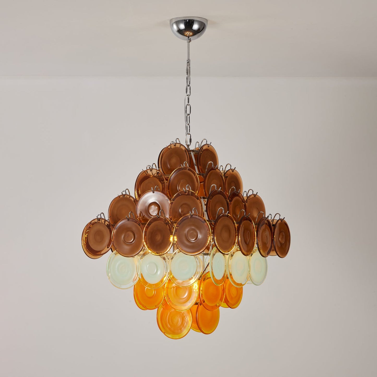 Retro Glass Disc Chandelier - YIOSI