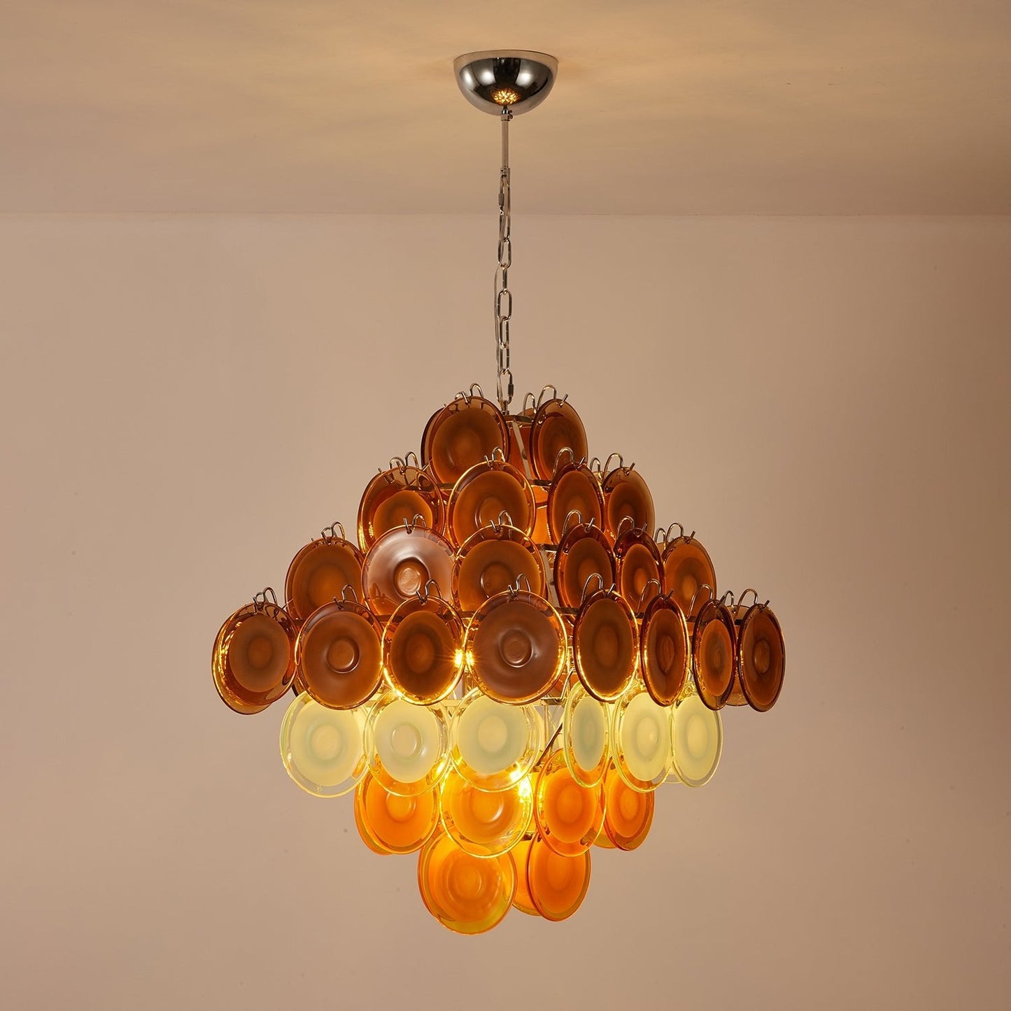 Retro Glass Disc Chandelier - YIOSI