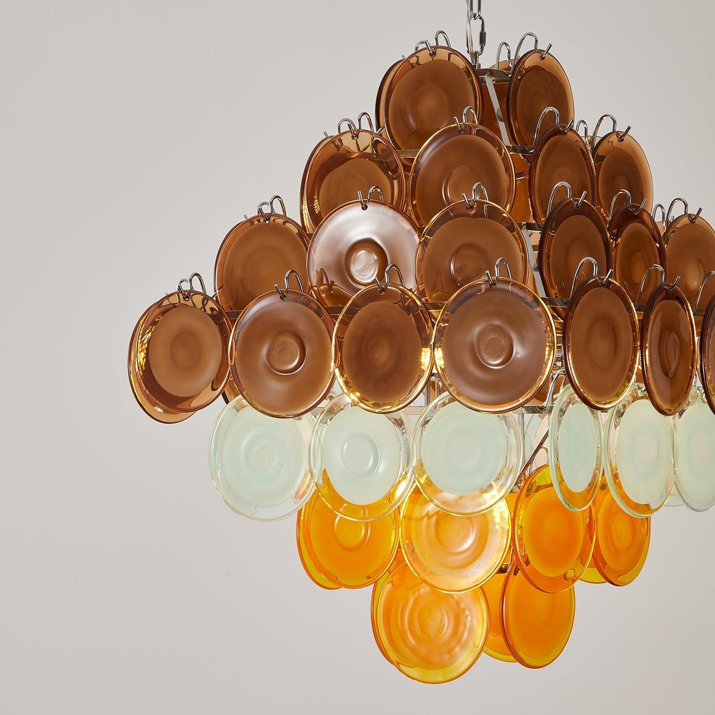 Retro Glass Disc Chandelier - YIOSI