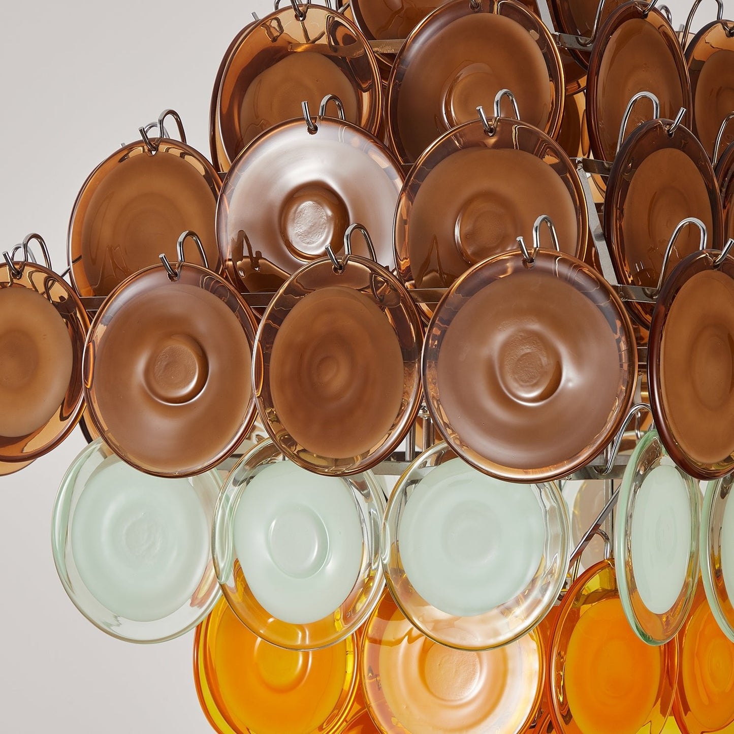 Retro Glass Disc Chandelier - YIOSI