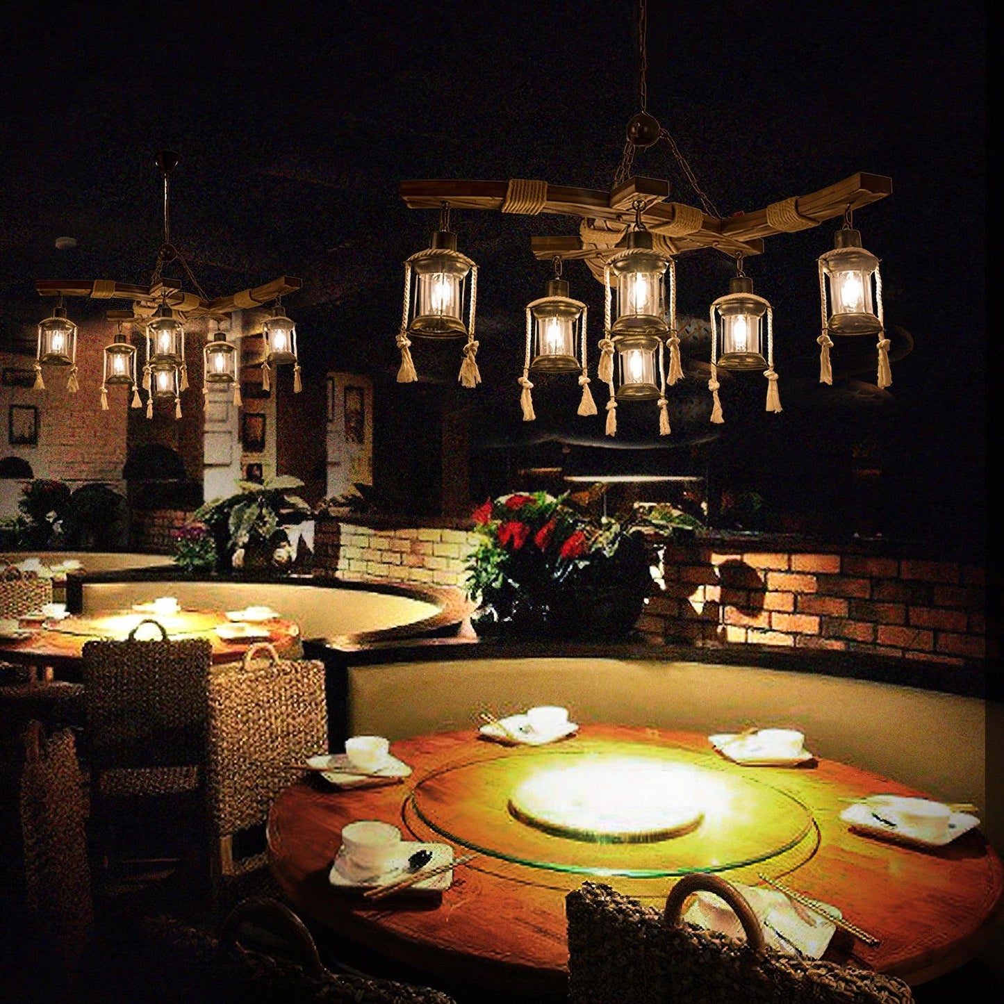 Retro Solid Wood Chandelier - YIOSI