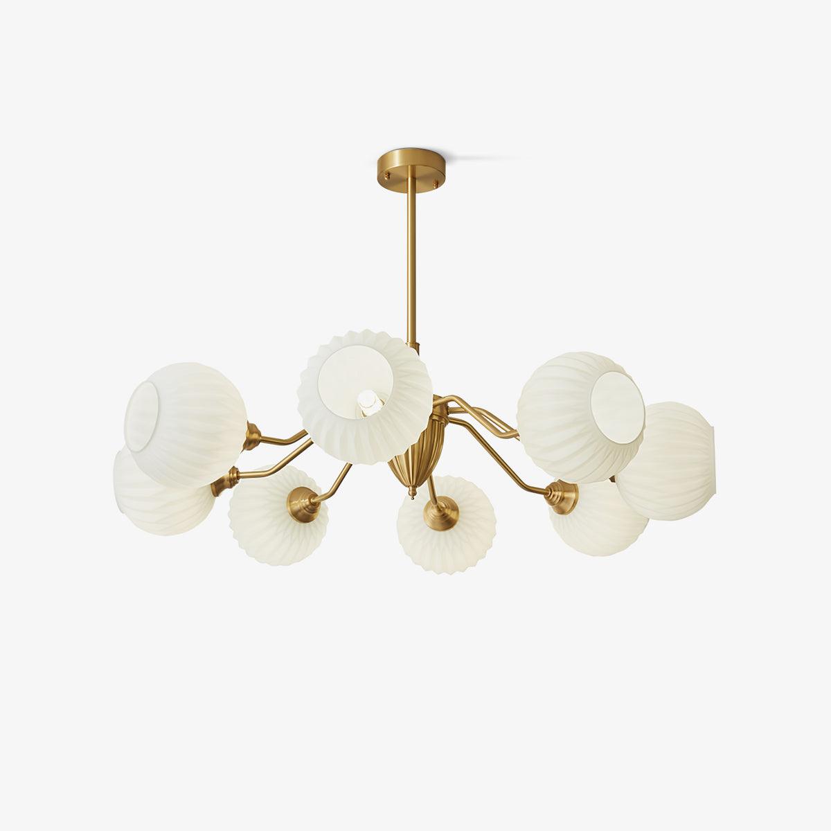 Ribbed Glass Ball Chandelier - YIOSI