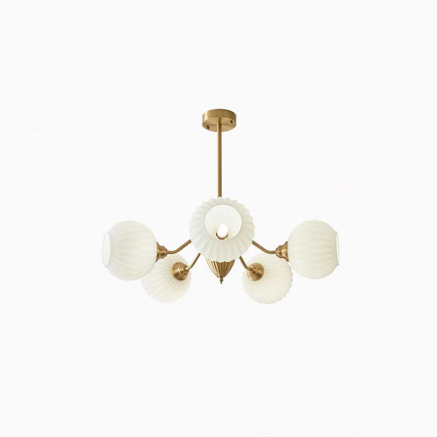 Ribbed Glass Ball Chandelier - YIOSI