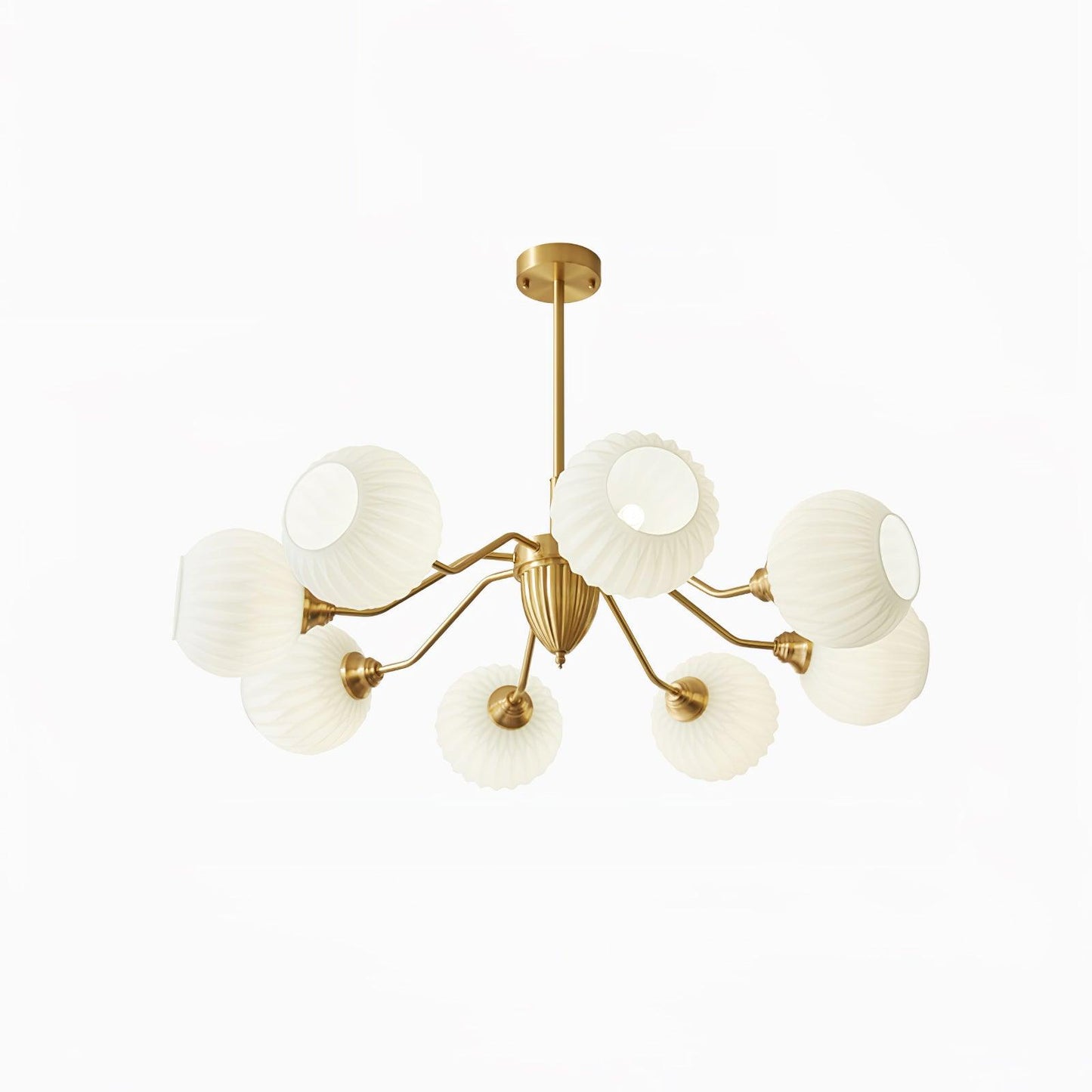 Ribbed Glass Ball Chandelier - YIOSI