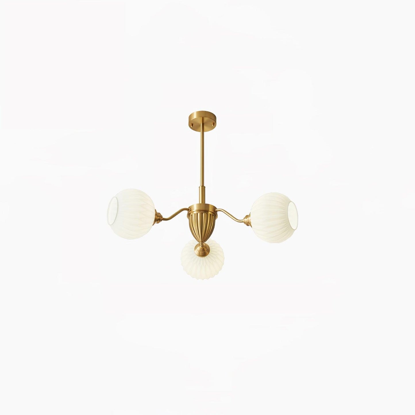 Ribbed Glass Ball Chandelier - YIOSI