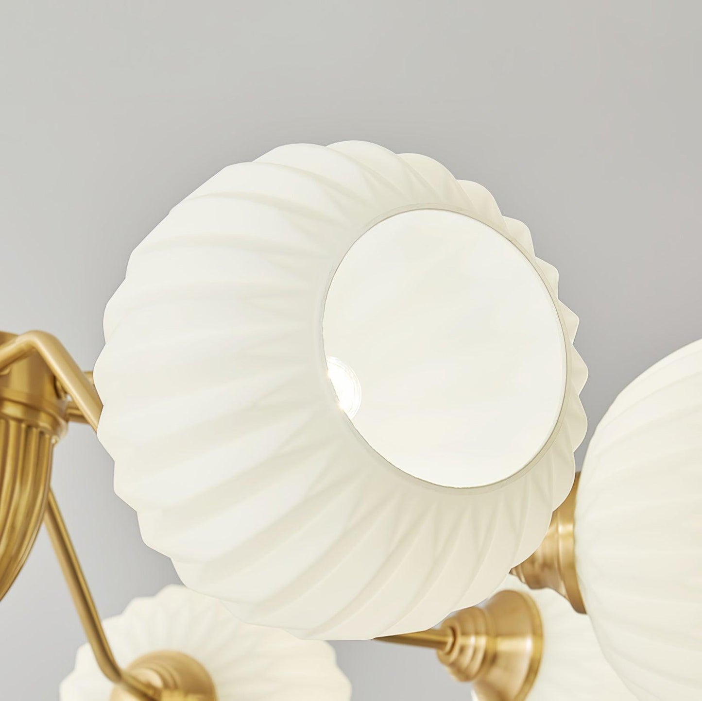 Ribbed Glass Ball Chandelier - YIOSI