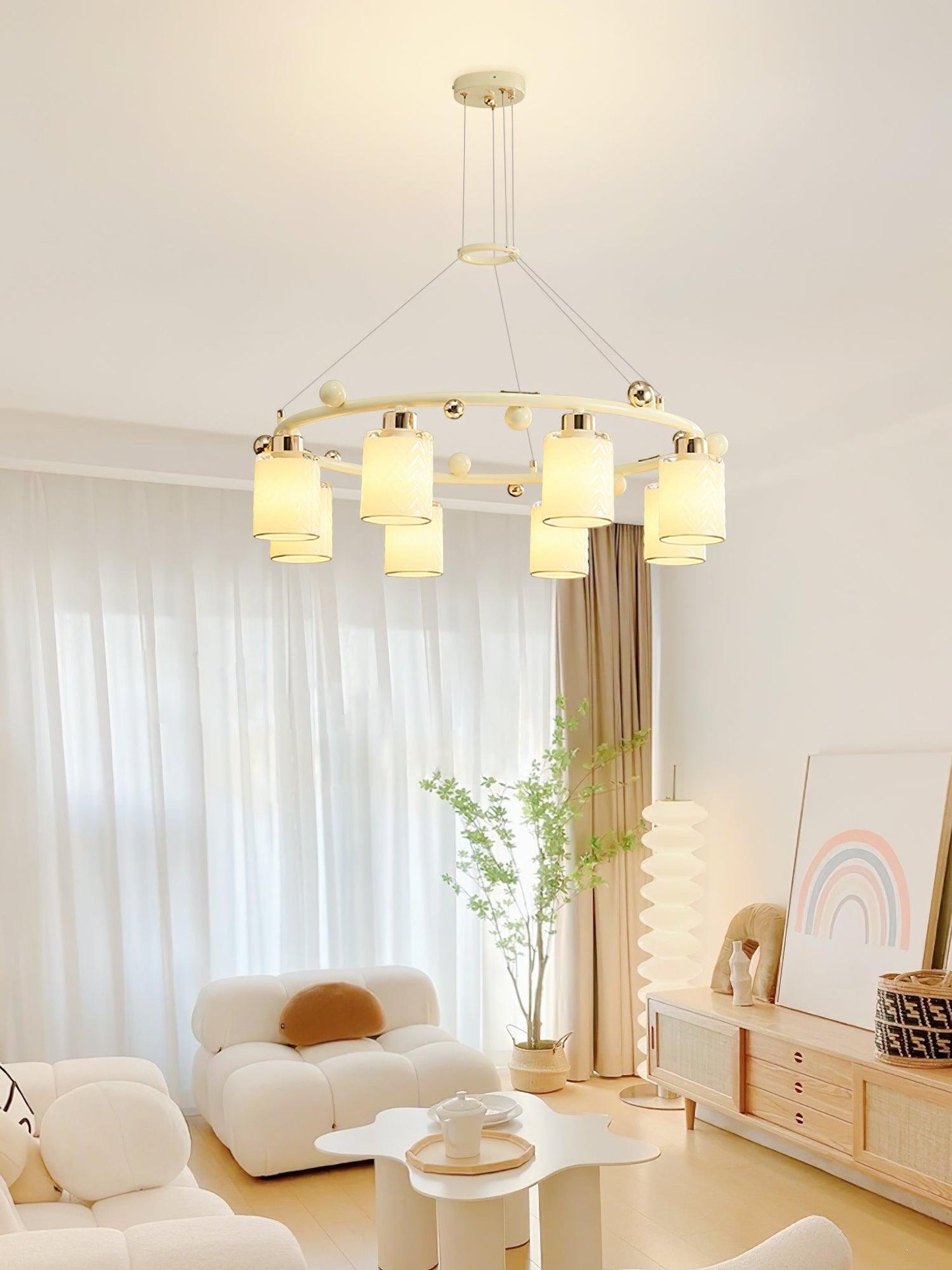 Ring Glass Cup Chandelier - YIOSI