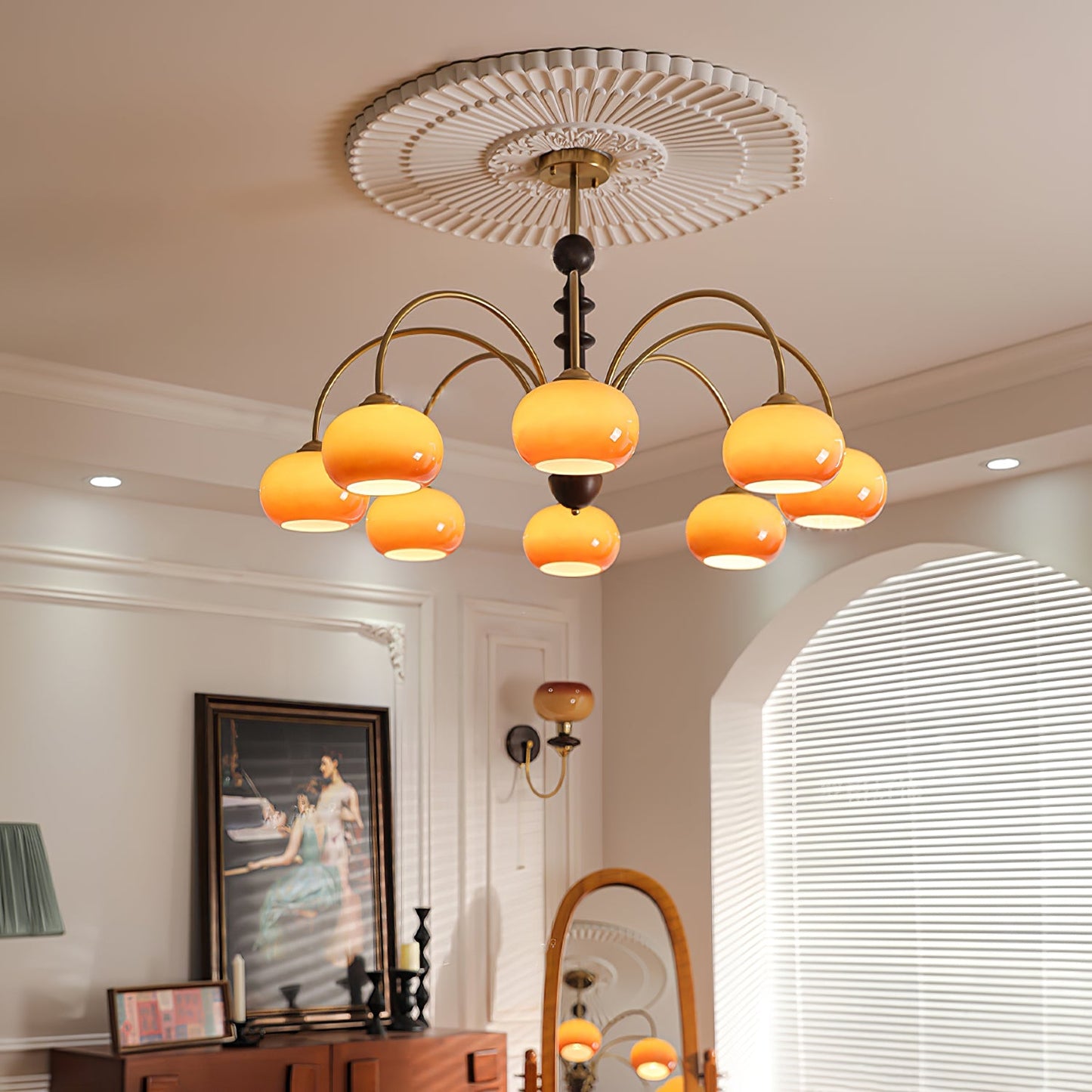 Ripe Persimmon Chandelier - YIOSI