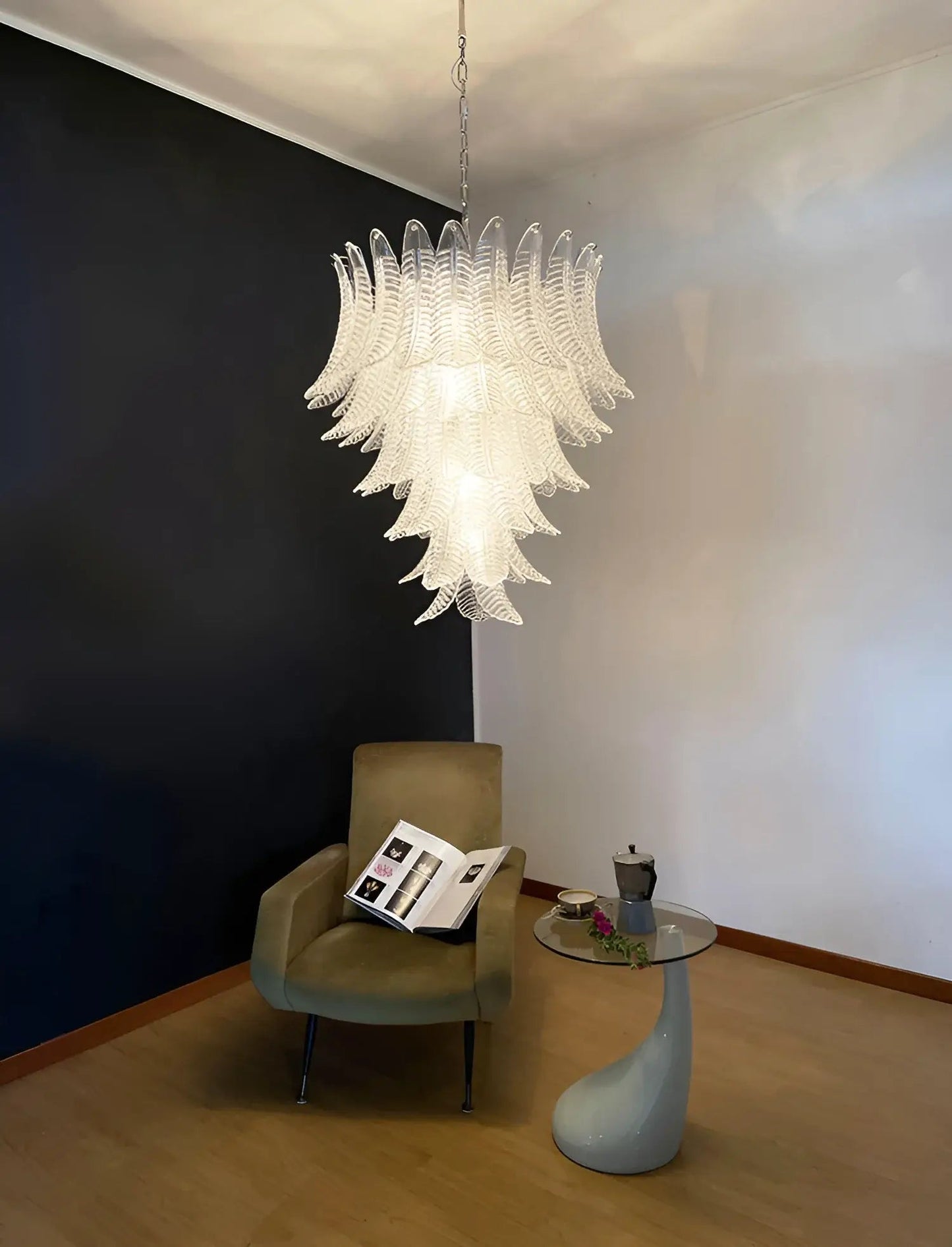Rosalind Murano Clear Glass Chandelier - YIOSI