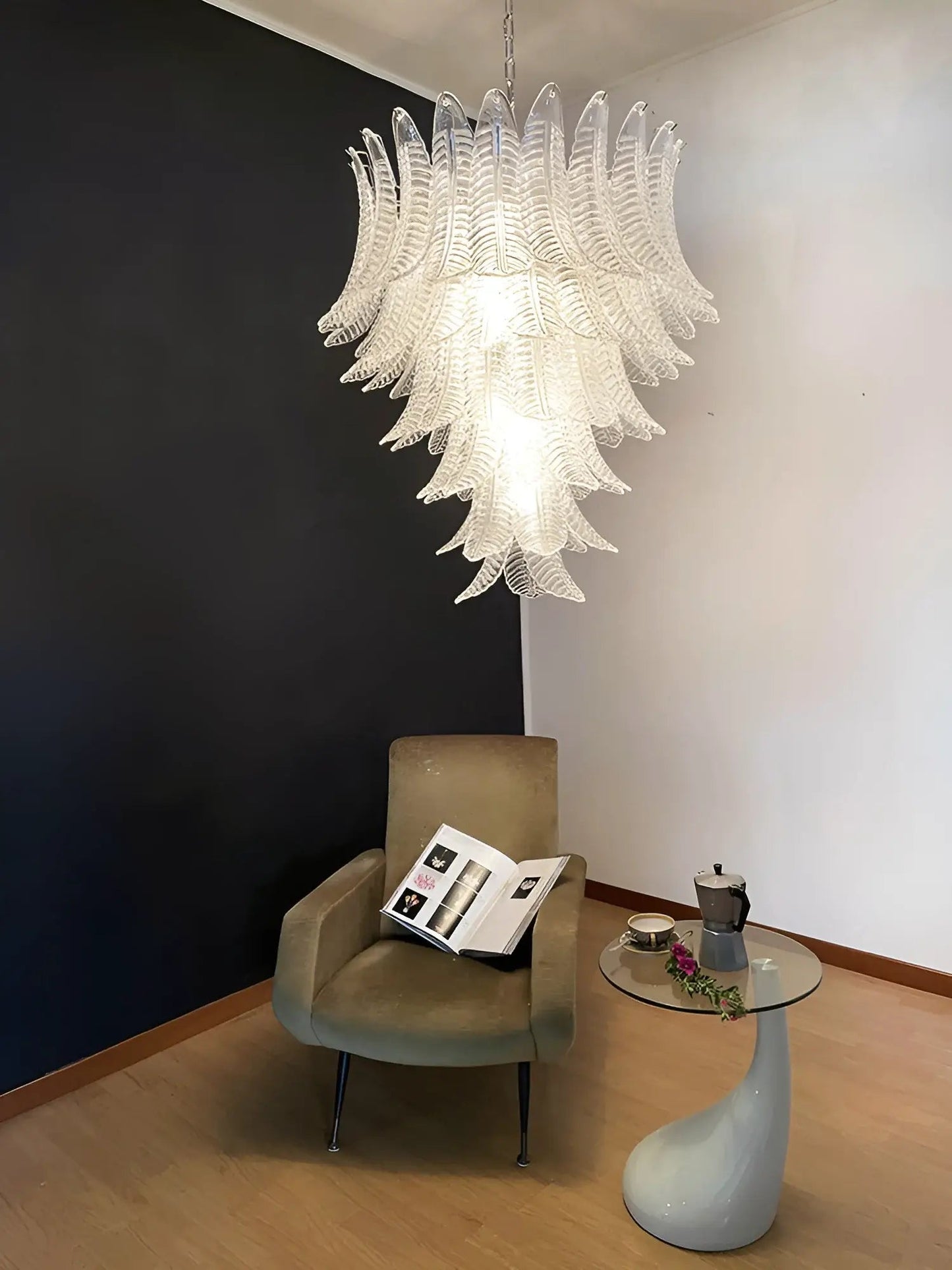Rosalind Murano Clear Glass Chandelier - YIOSI