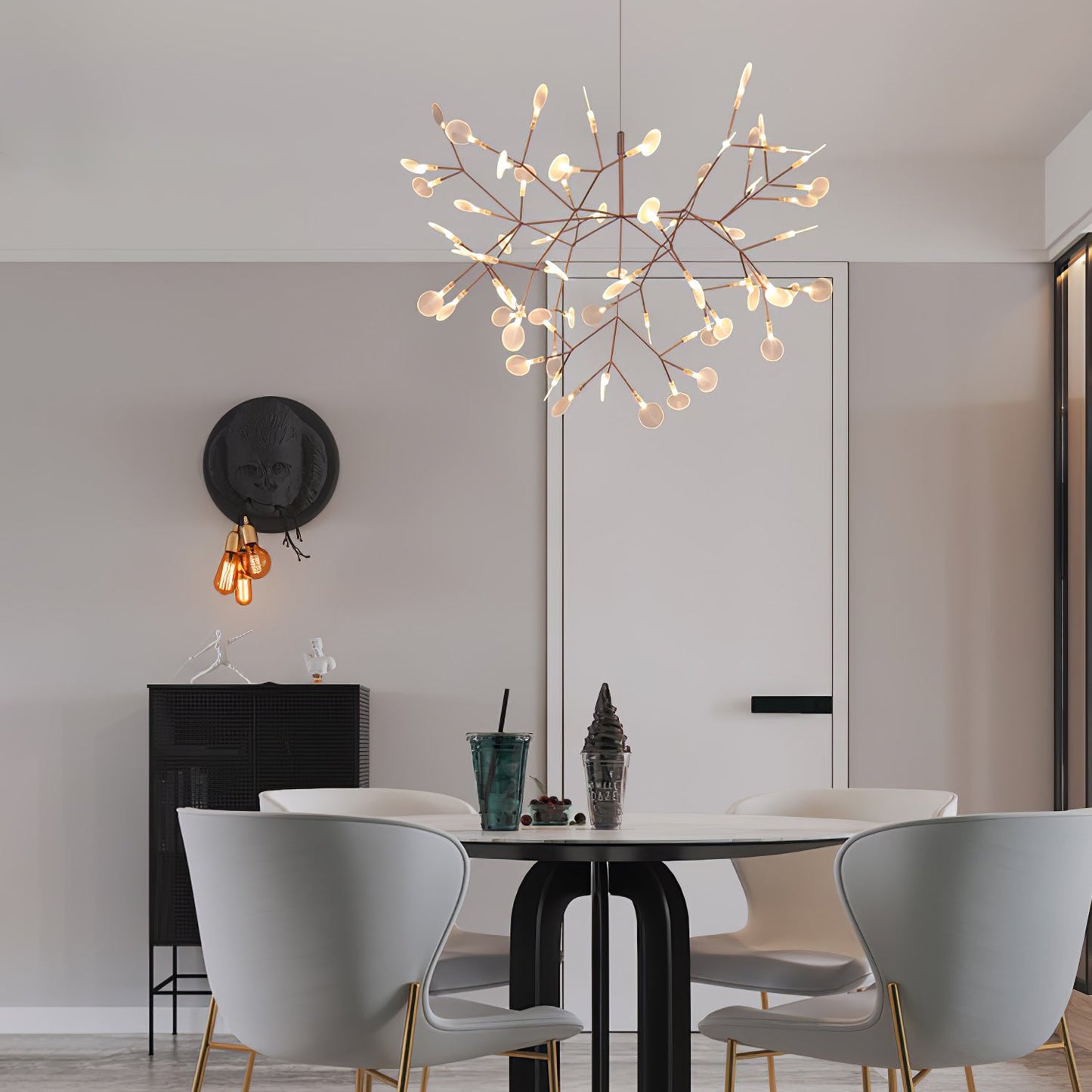 Rose Gold Firefly LED Chandelier - YIOSI