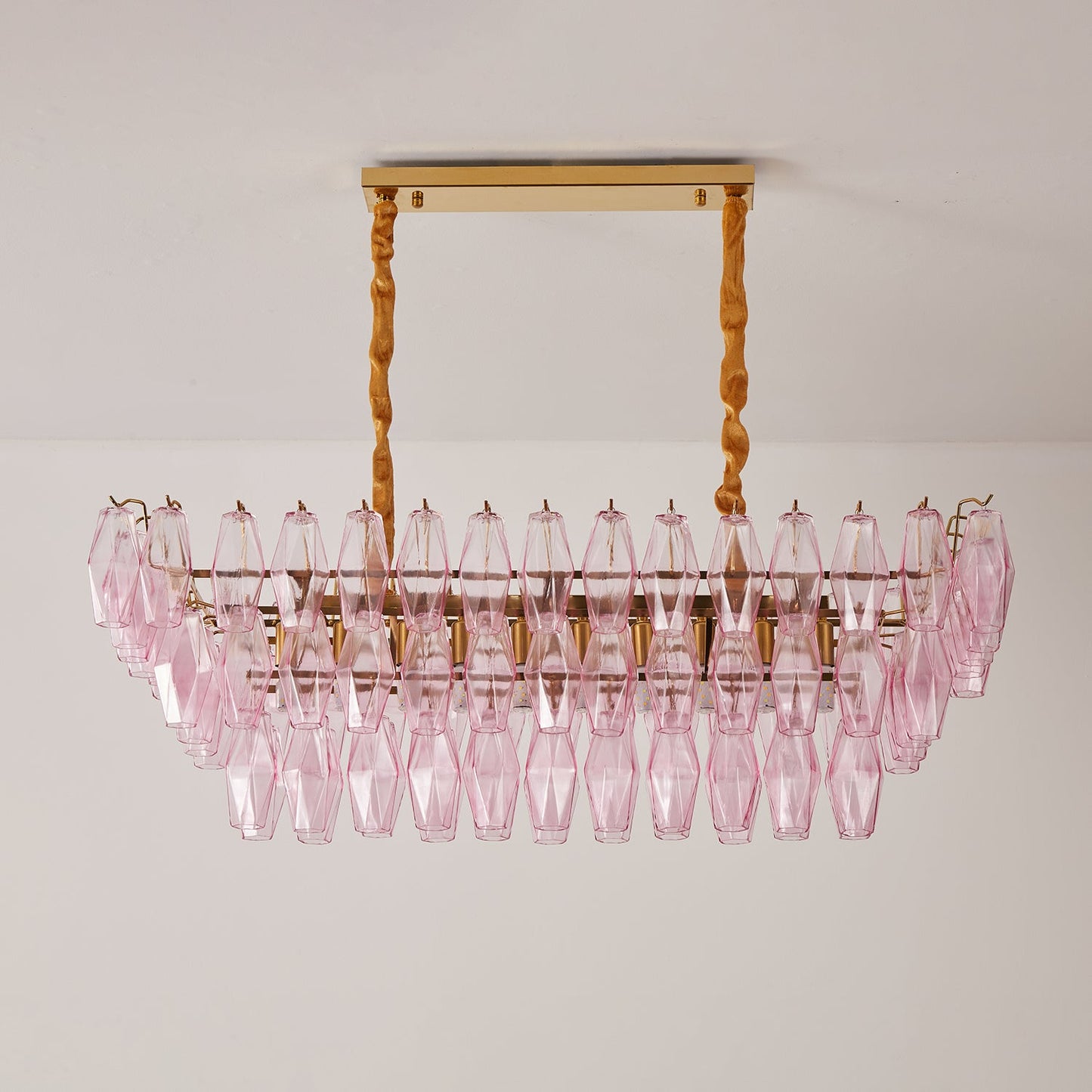 Rose Prism Glass Chandelier - YIOSI