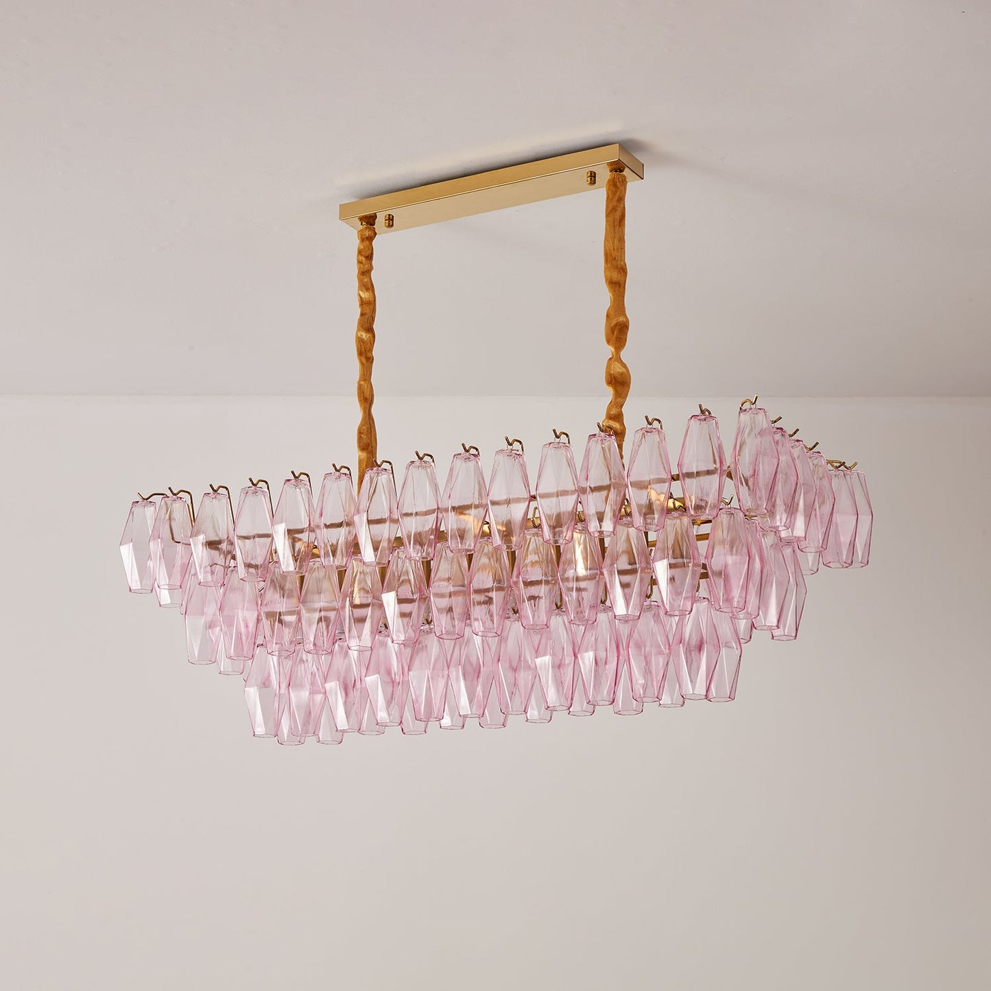 Rose Prism Glass Chandelier - YIOSI