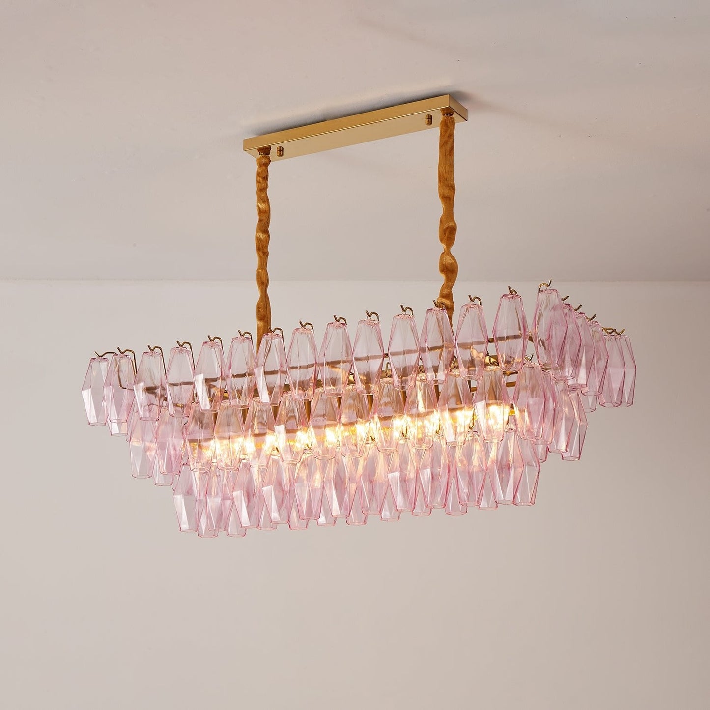 Rose Prism Glass Chandelier - YIOSI