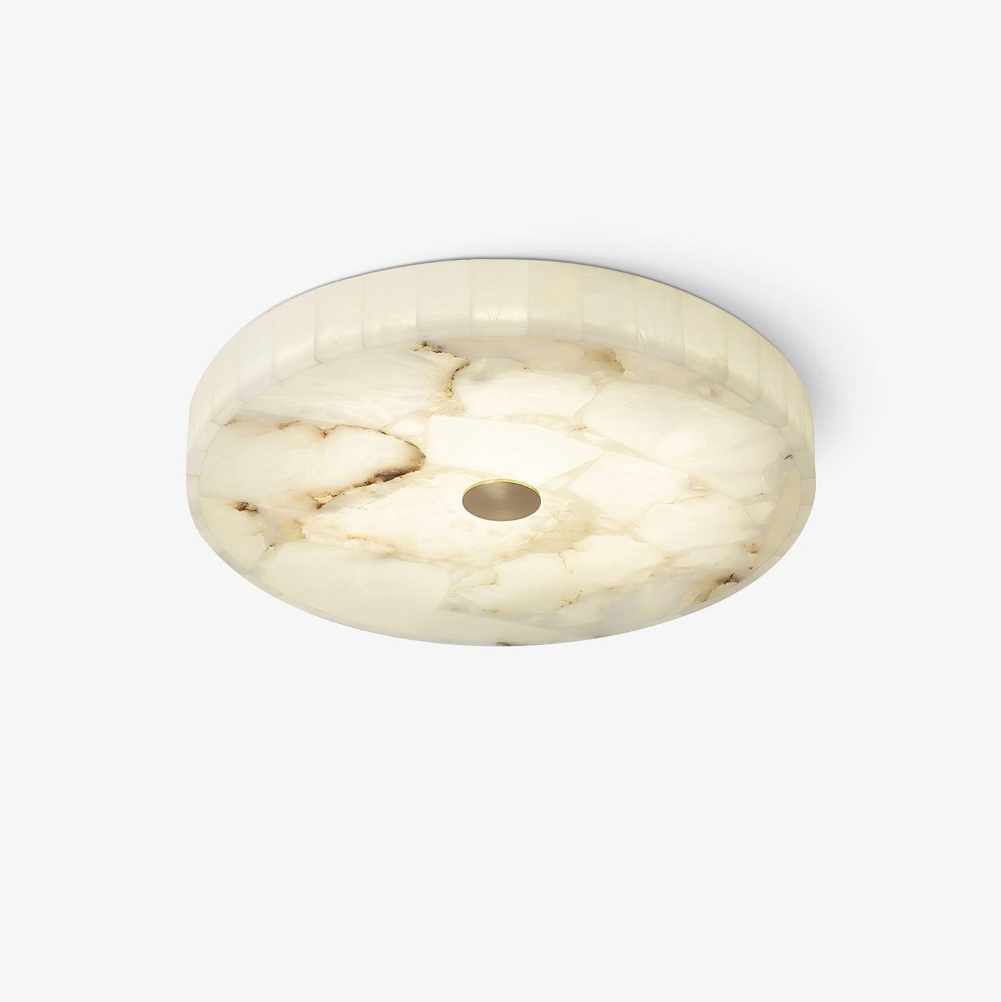 Vakkerlight Round Alabaster Ceiling Lamp – White & Gold, 40‑60 cm