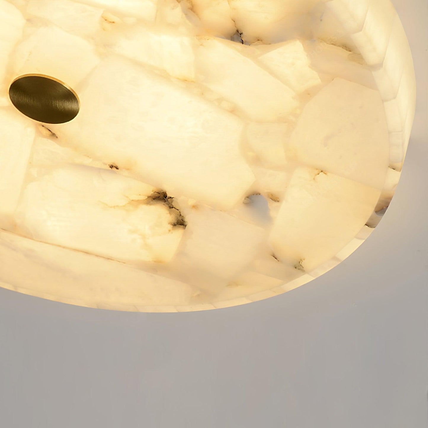 Vakkerlight Round Alabaster Ceiling Lamp – White & Gold, 40‑60 cm