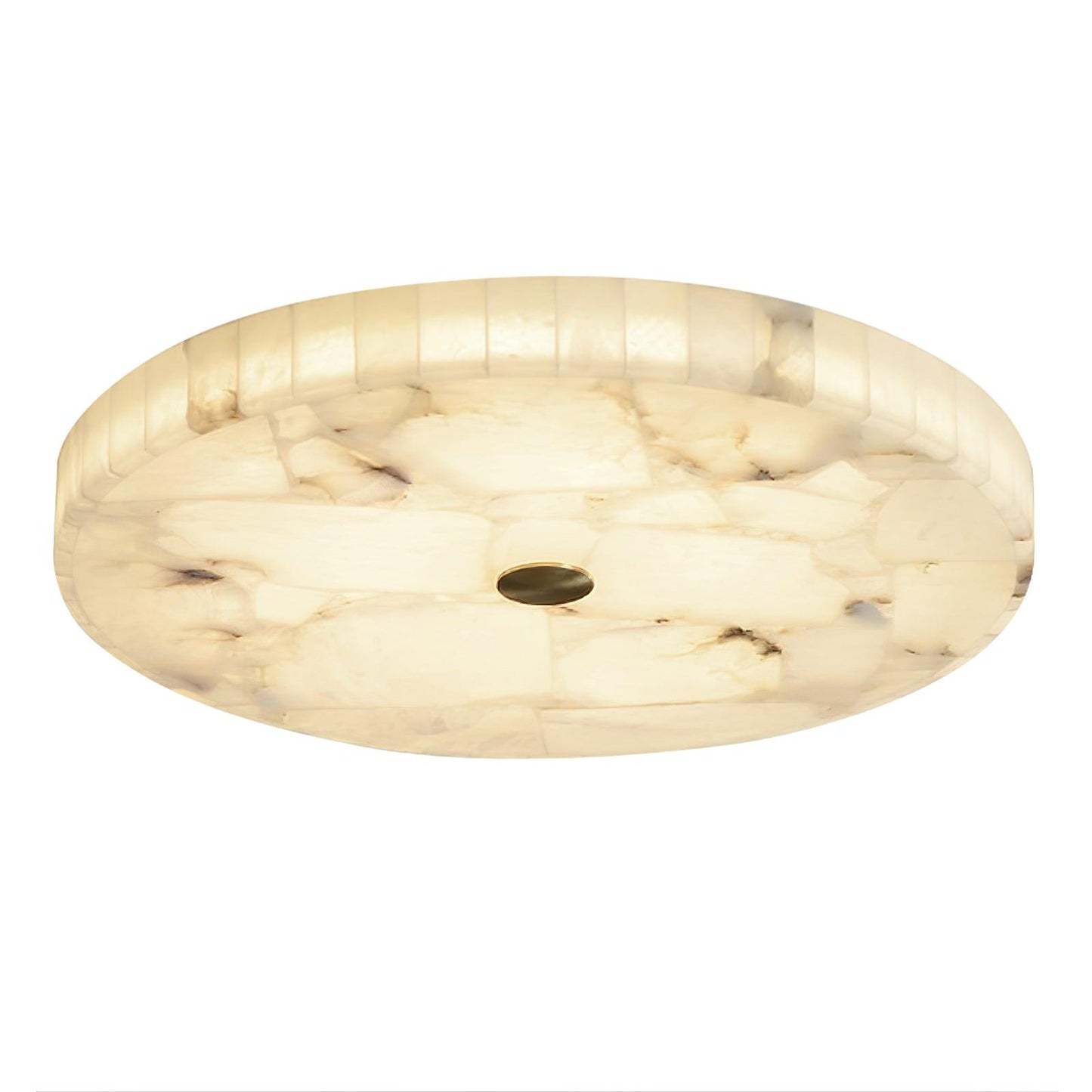 Vakkerlight Round Alabaster Ceiling Lamp – White & Gold, 40‑60 cm