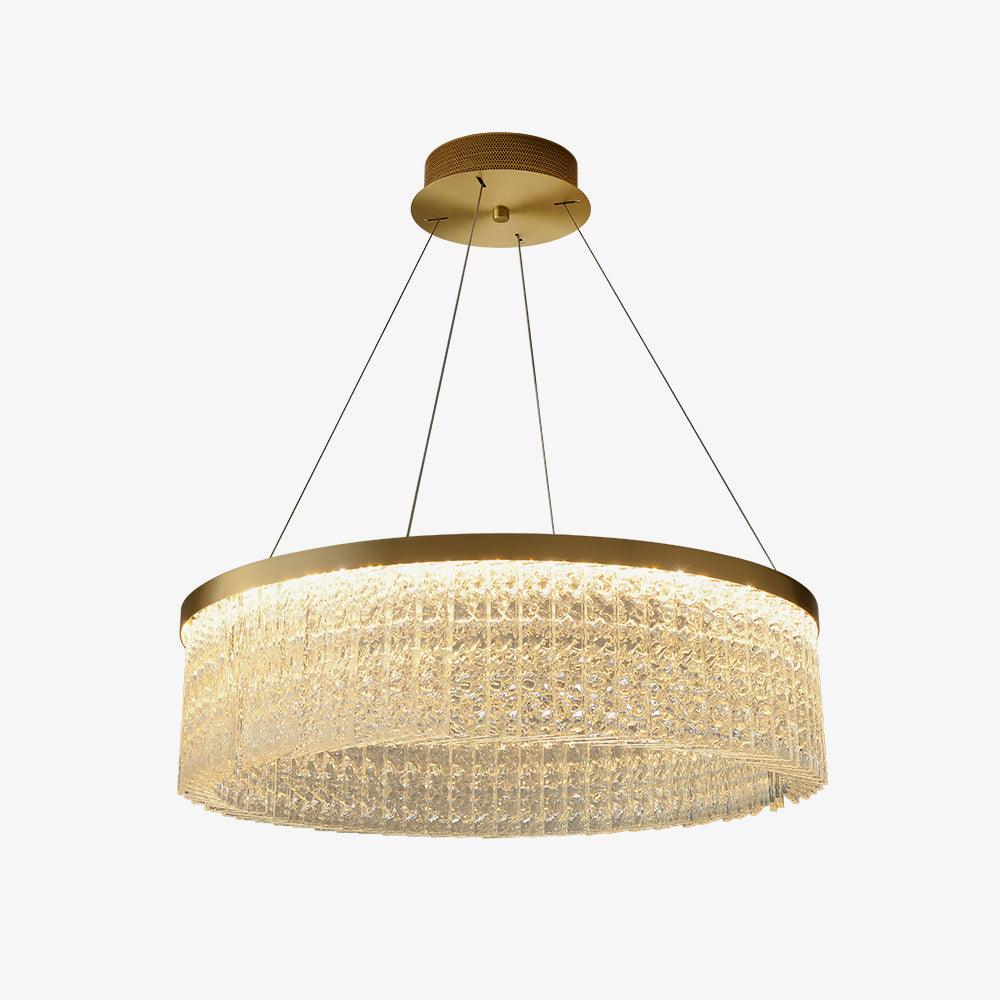 Vakkerlight Round Halo Crystal Chandelier with Copper Finish