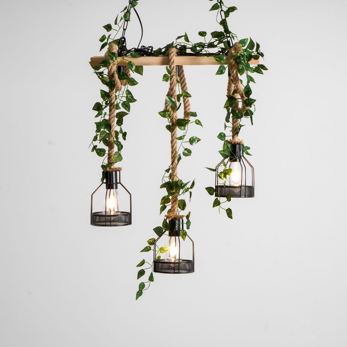 Rustic Wooden Chandelier - YIOSI