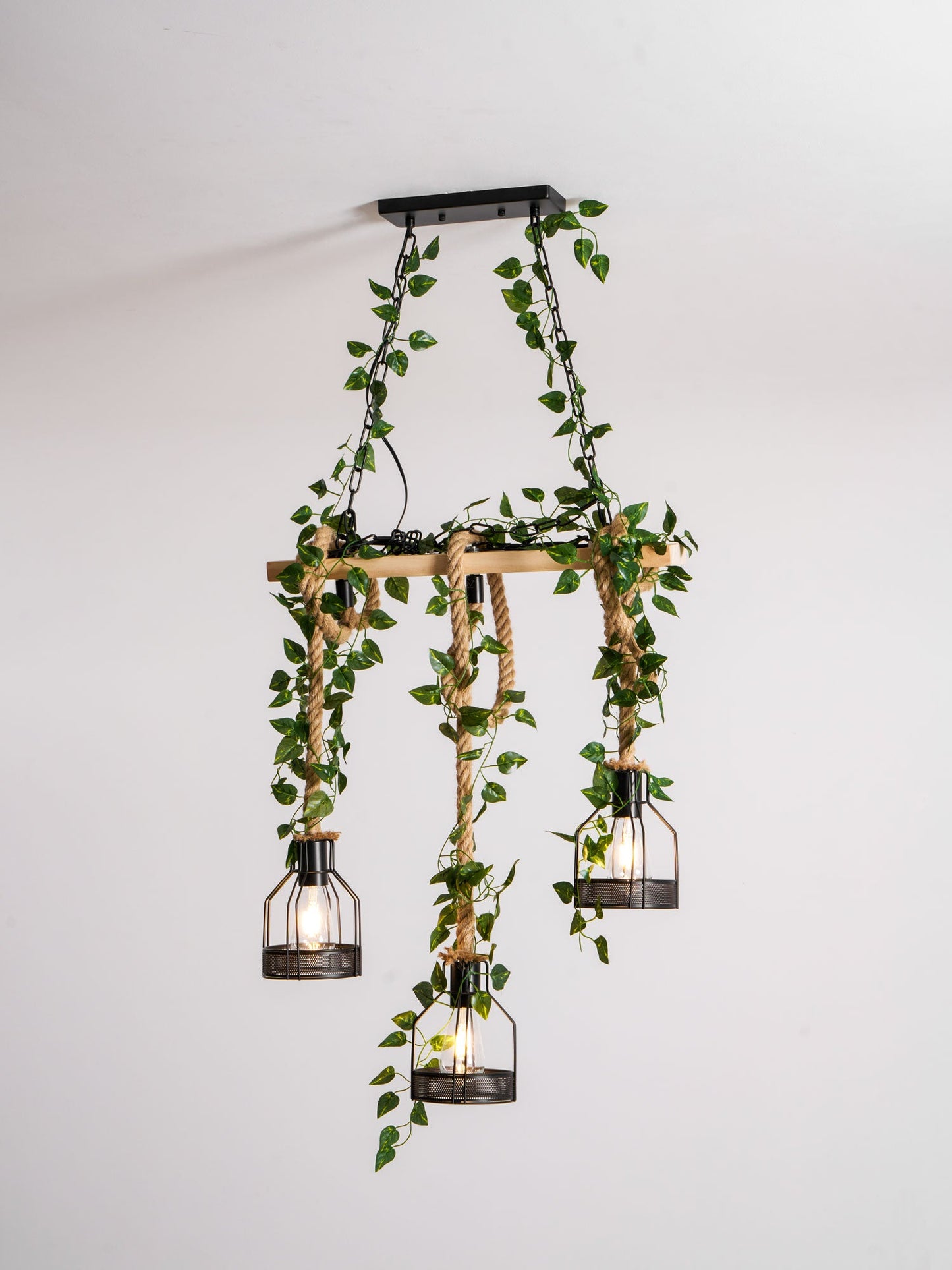 Rustic Wooden Chandelier - YIOSI