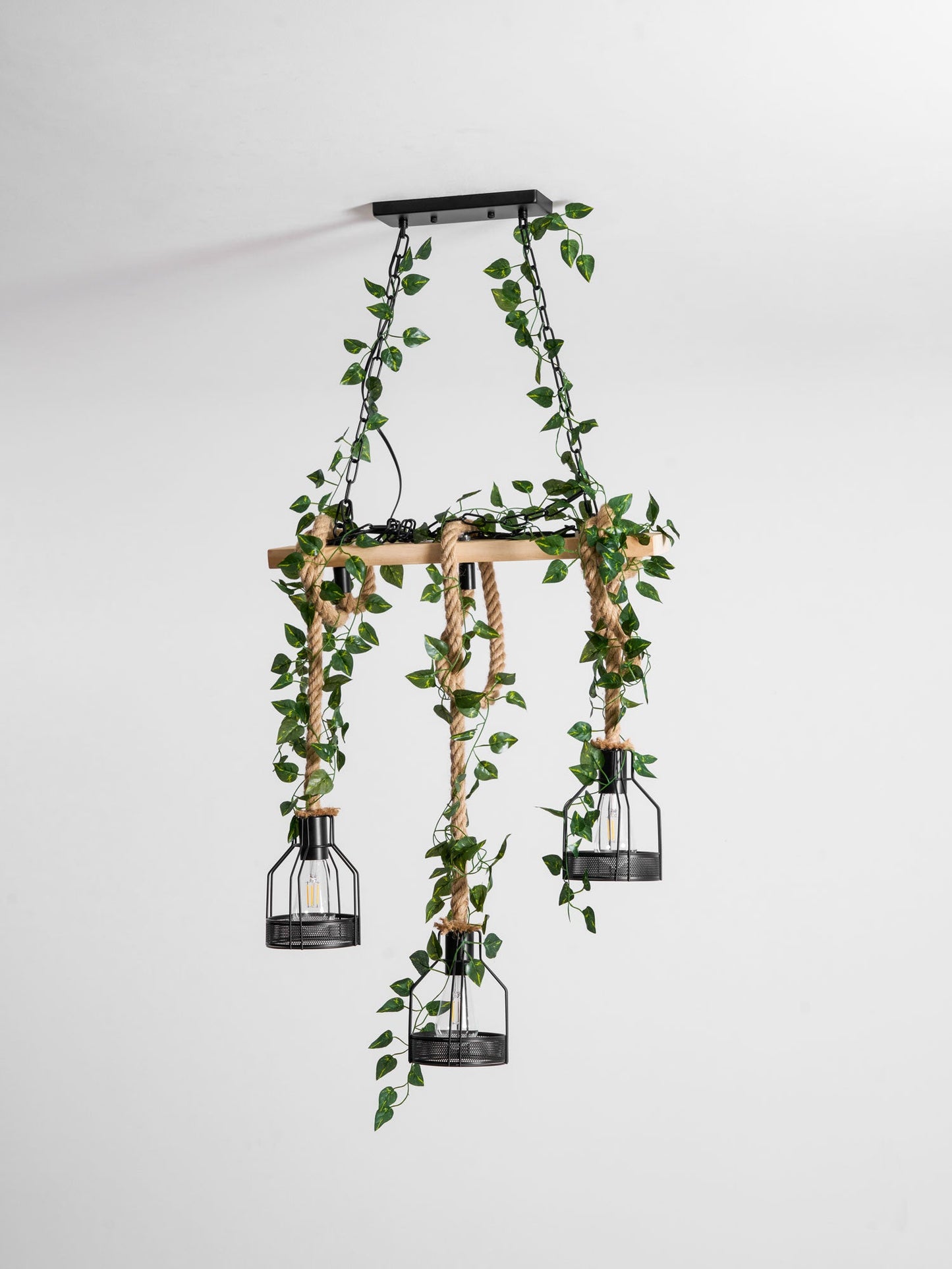 Rustic Wooden Chandelier - YIOSI