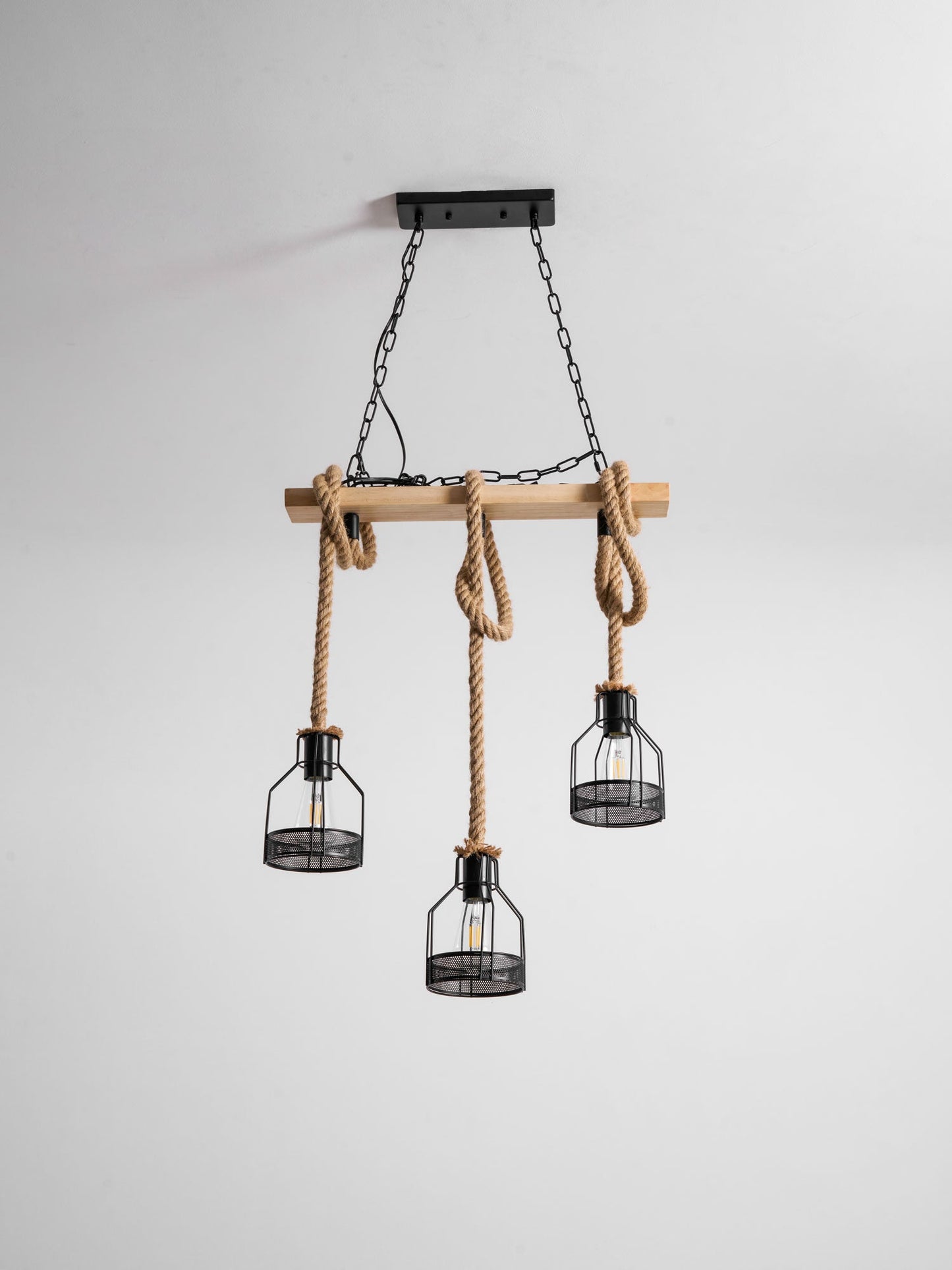 Rustic Wooden Chandelier - YIOSI