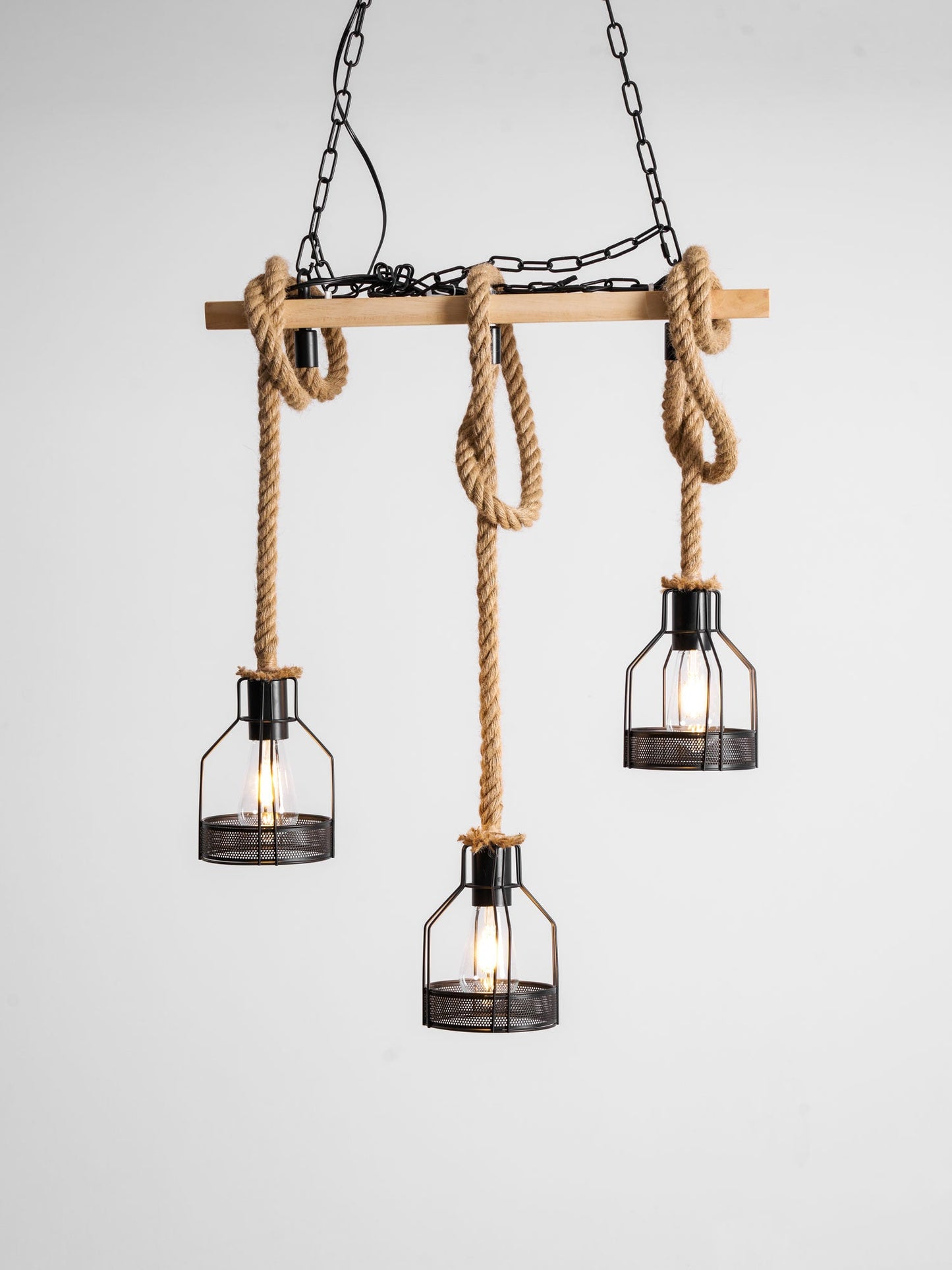 Rustic Wooden Chandelier - YIOSI