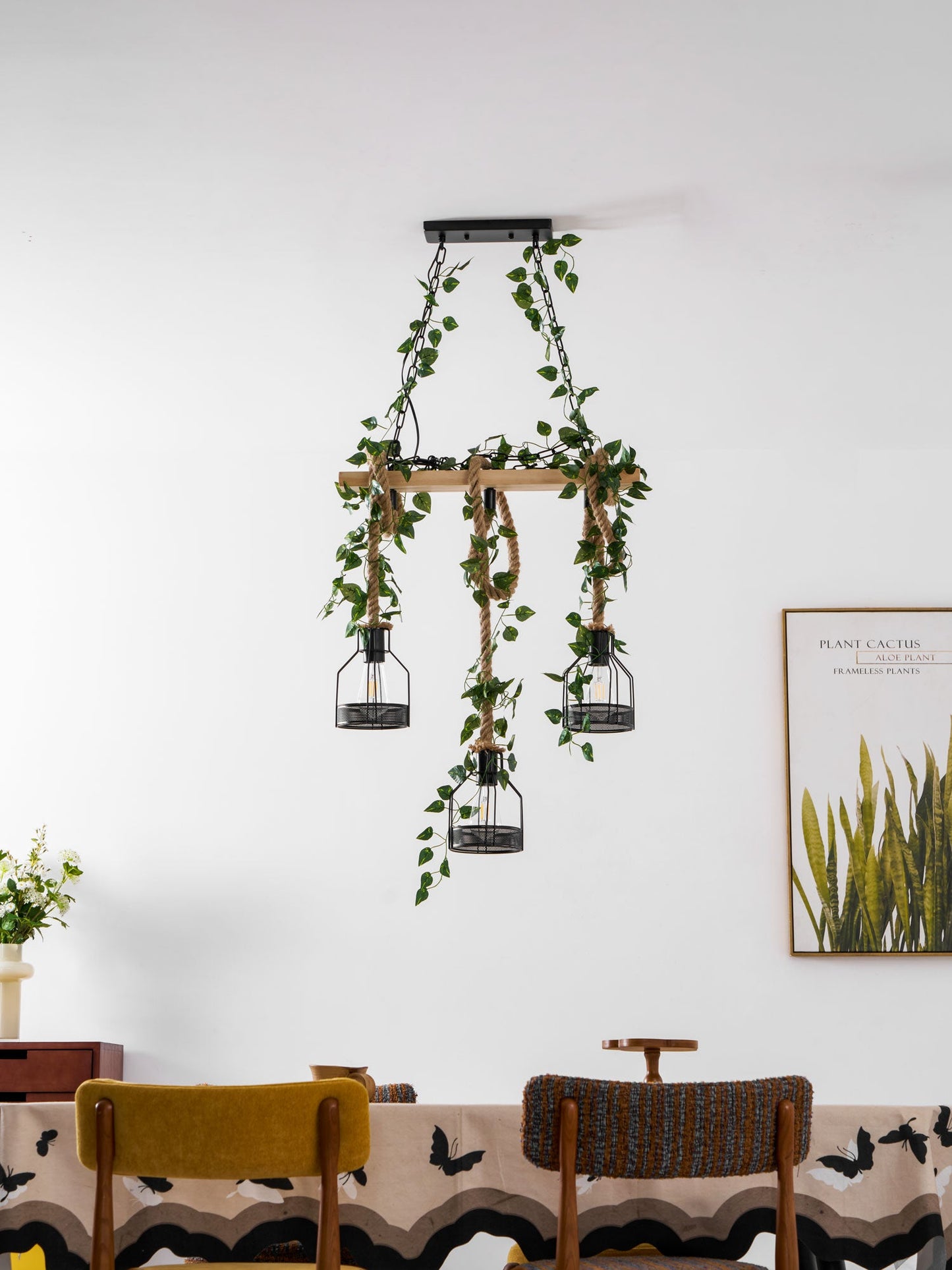 Rustic Wooden Chandelier - YIOSI