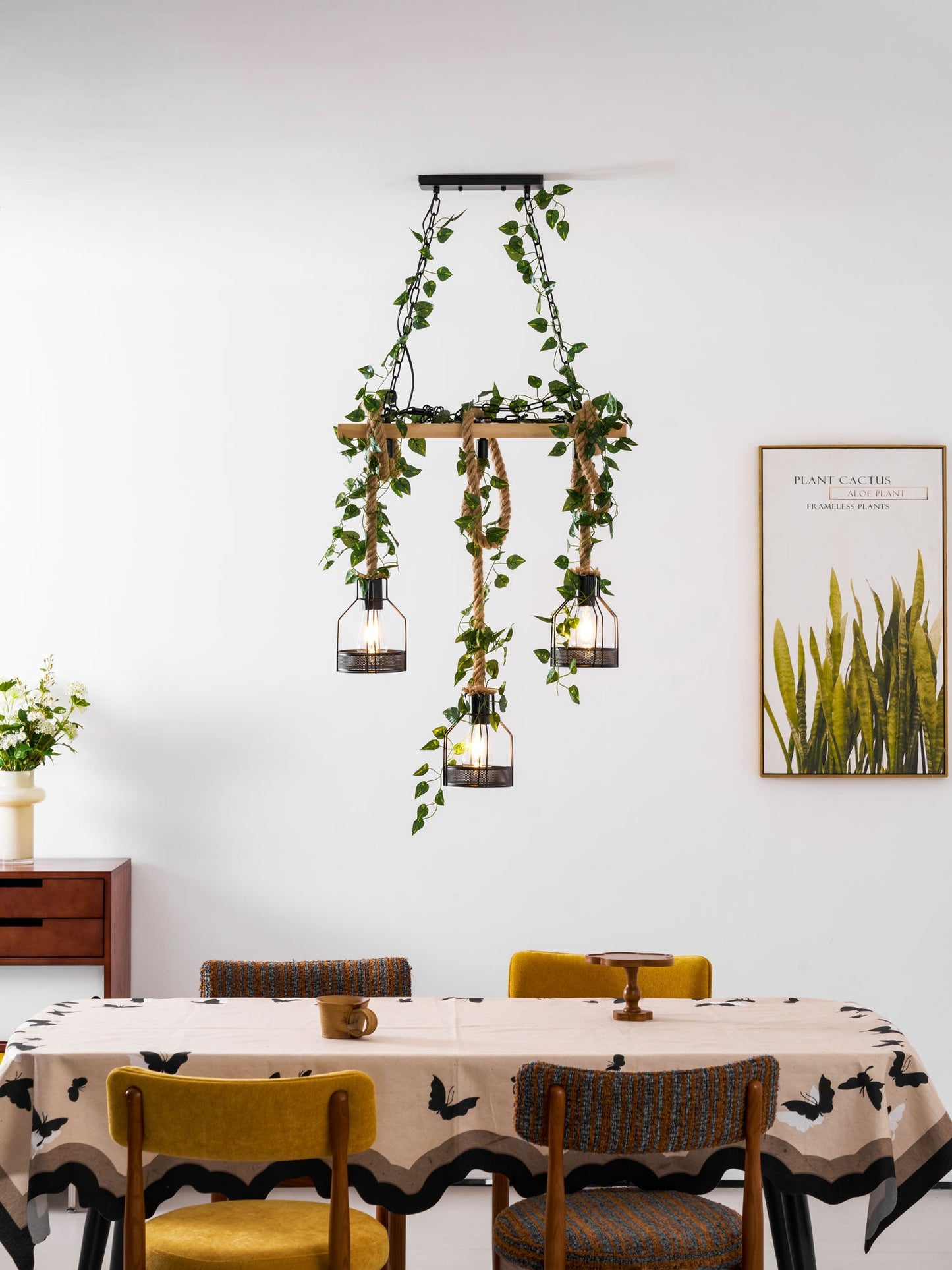 Rustic Wooden Chandelier - YIOSI