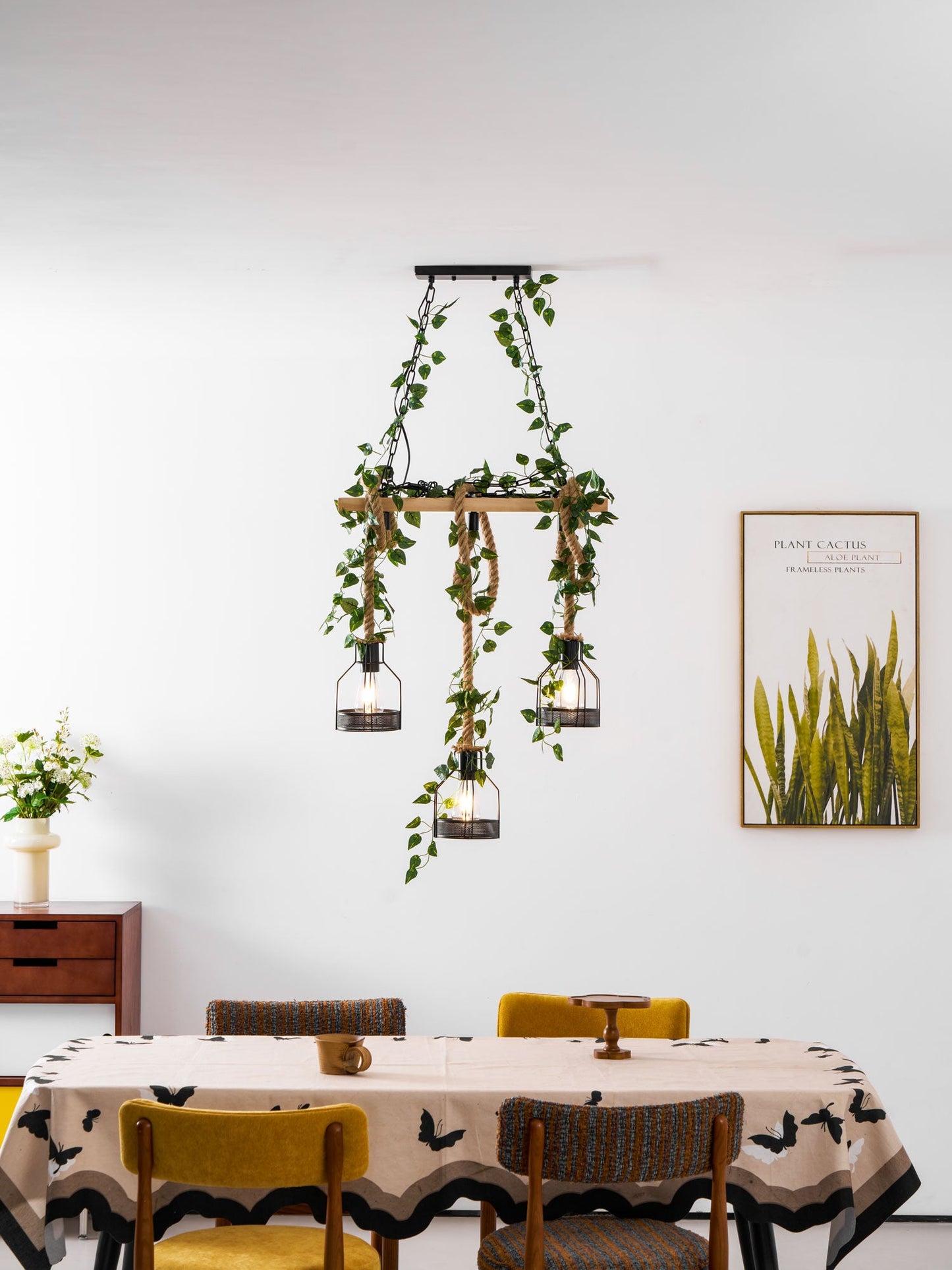 Rustic Wooden Chandelier - YIOSI