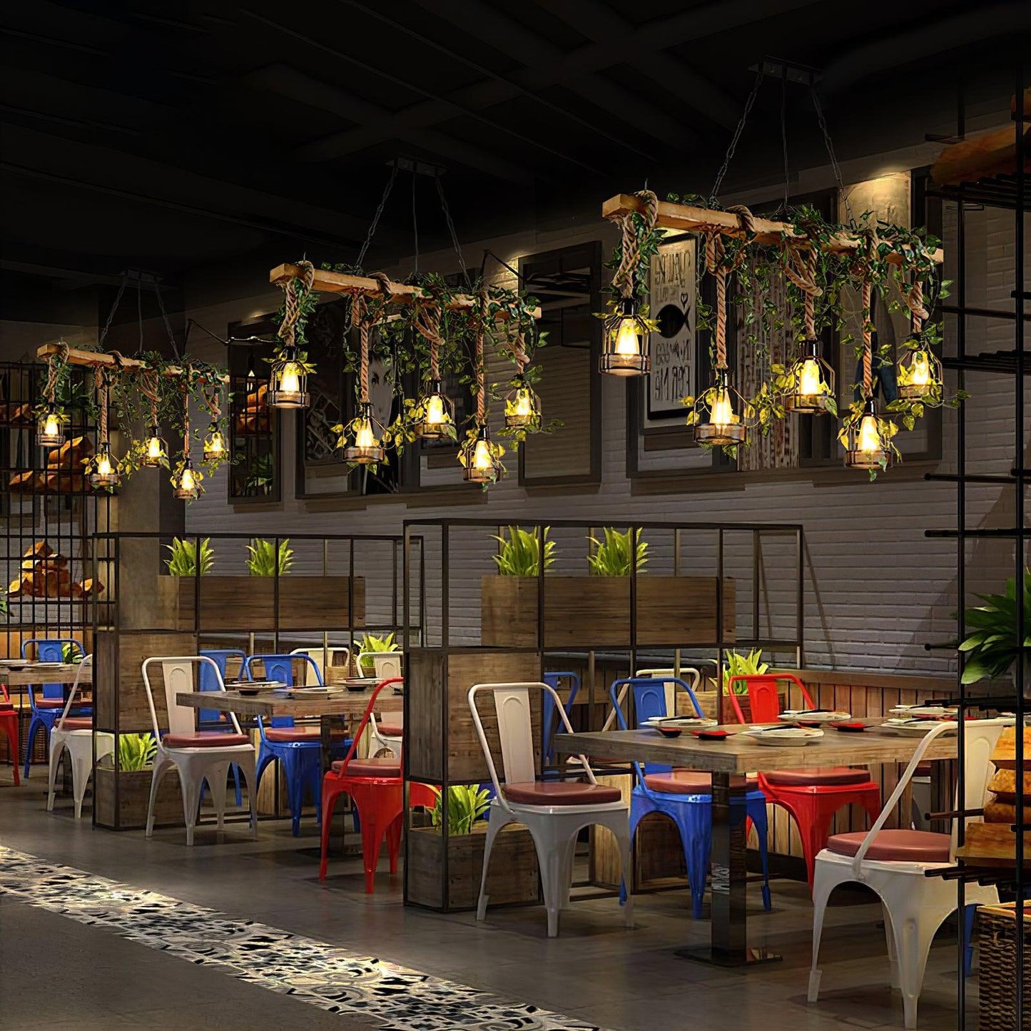 Rustic Wooden Chandelier - YIOSI