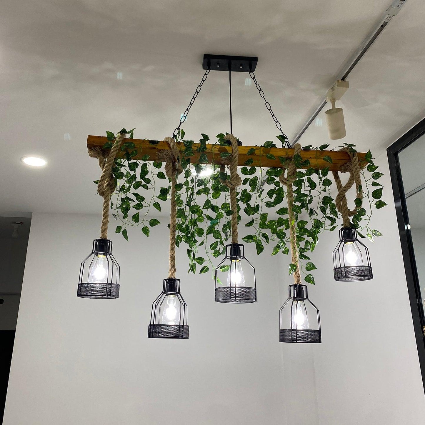 Rustic Wooden Chandelier - YIOSI