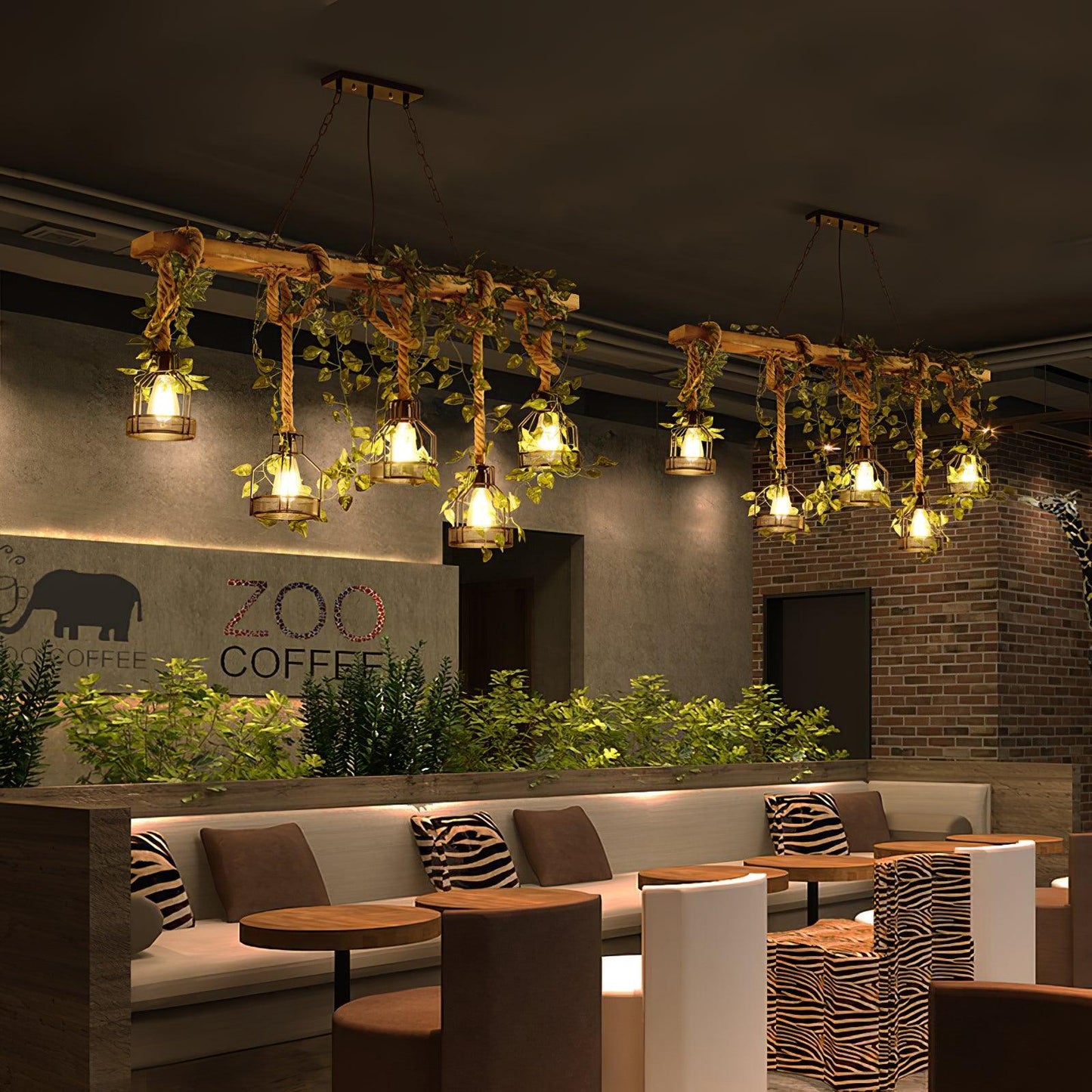 Rustic Wooden Chandelier - YIOSI