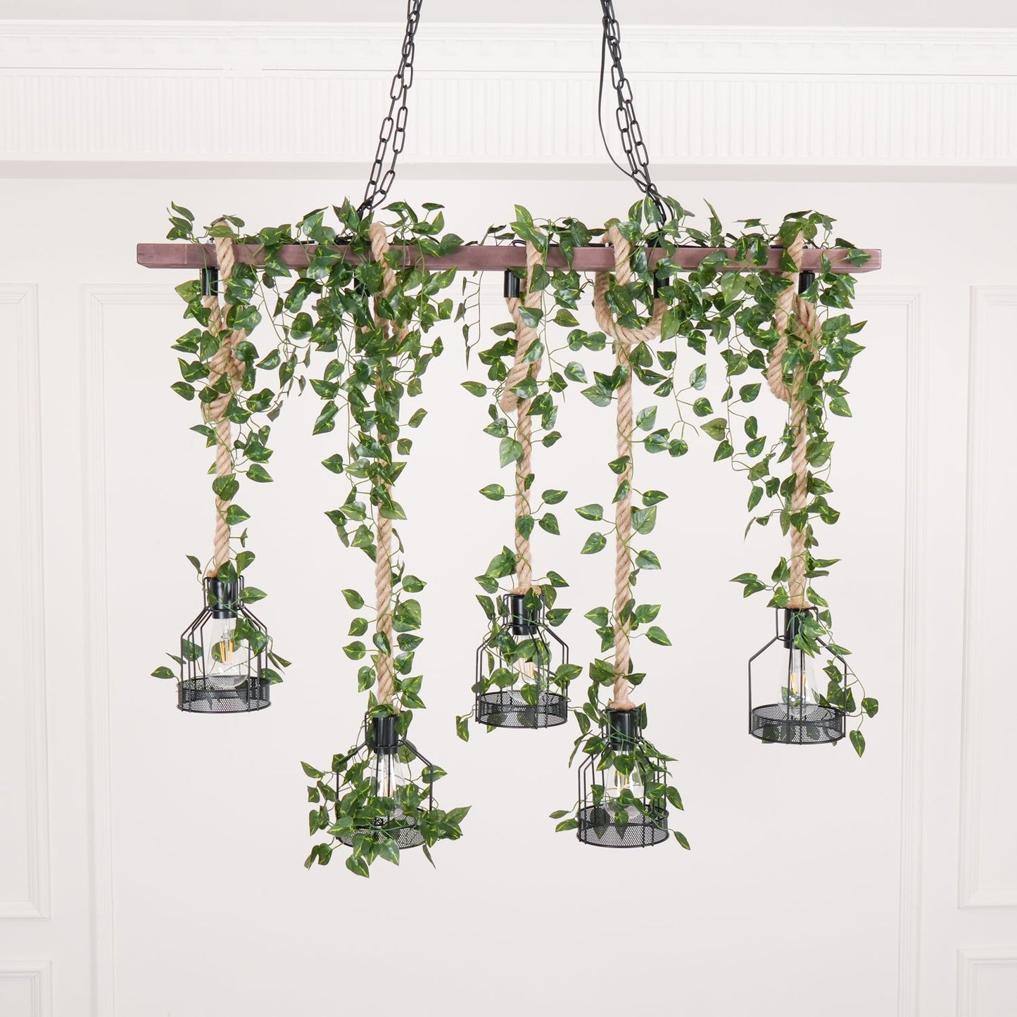 Rustic Wooden Chandelier - YIOSI