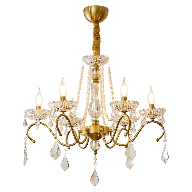 Sapphire Crystal Chandelier – Gold & Clear Luxury Lighting