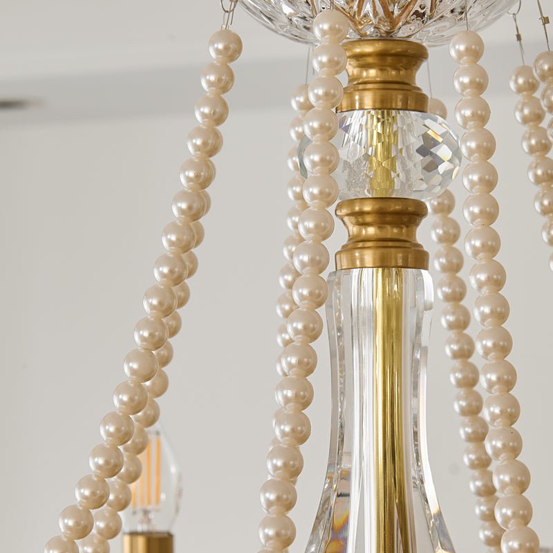 Sapphire Crystal Chandelier – Gold & Clear Luxury Lighting