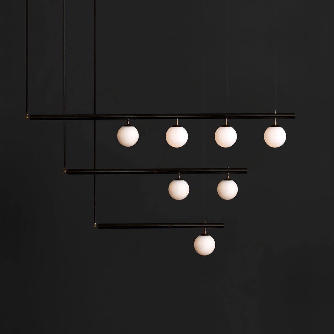 Vakkerlight Satellite Geometric Modern Ceiling Pendant Light – Gold/Black/Brass