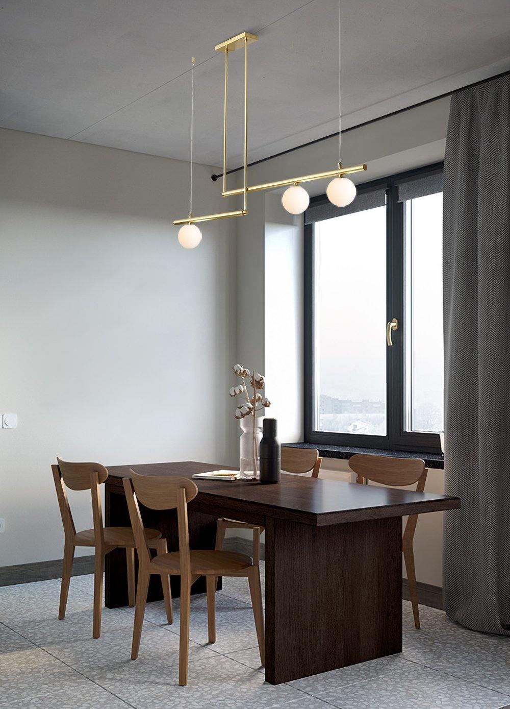 Vakkerlight Satellite Geometric Modern Ceiling Pendant Light – Gold/Black/Brass