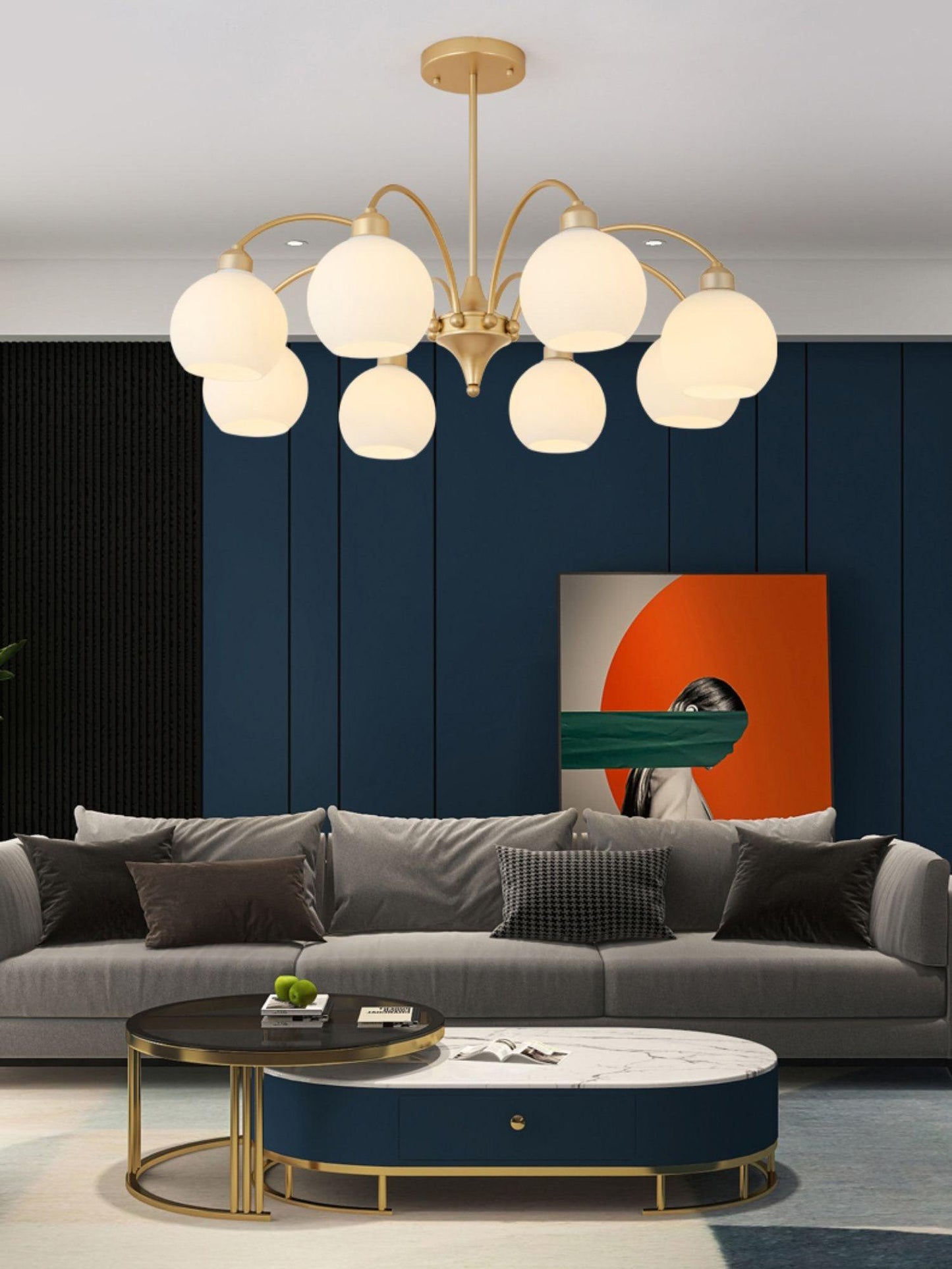 Sculptural Glass Chandelier - YIOSI